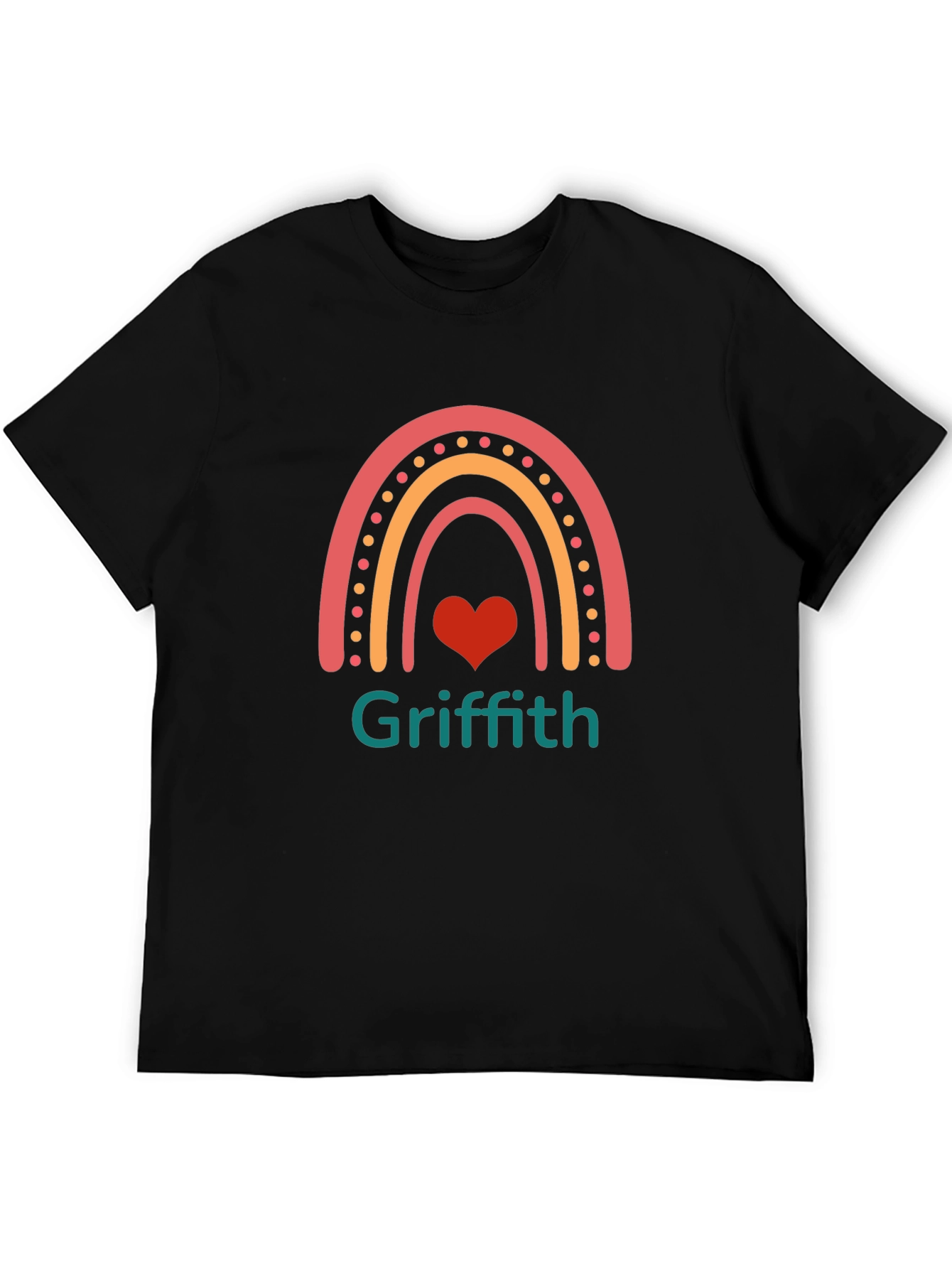 Rainbow Heart Personalized T-Shirt