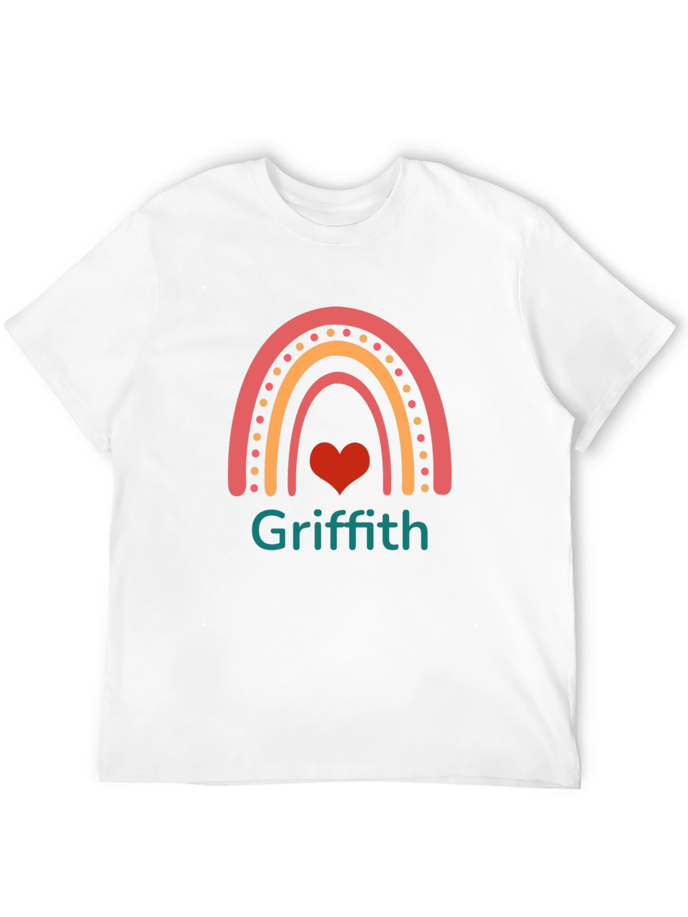 Rainbow Heart Personalized T-Shirt
