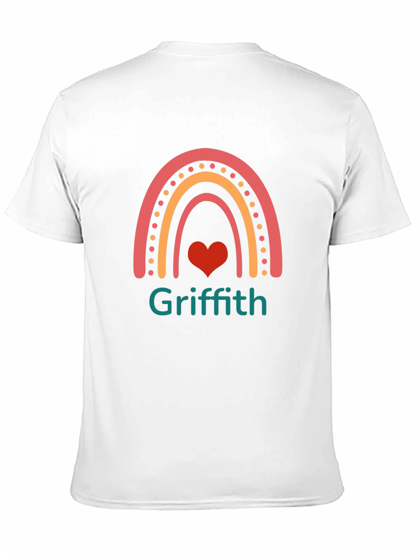 Rainbow Heart Personalized T-Shirt