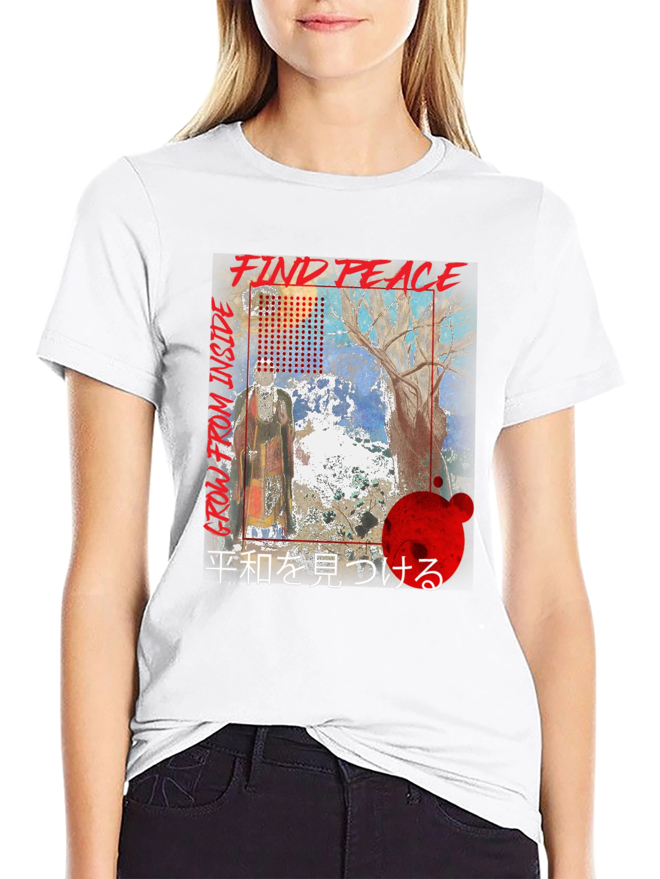 Find Peace Graphic T-Shirt - Black