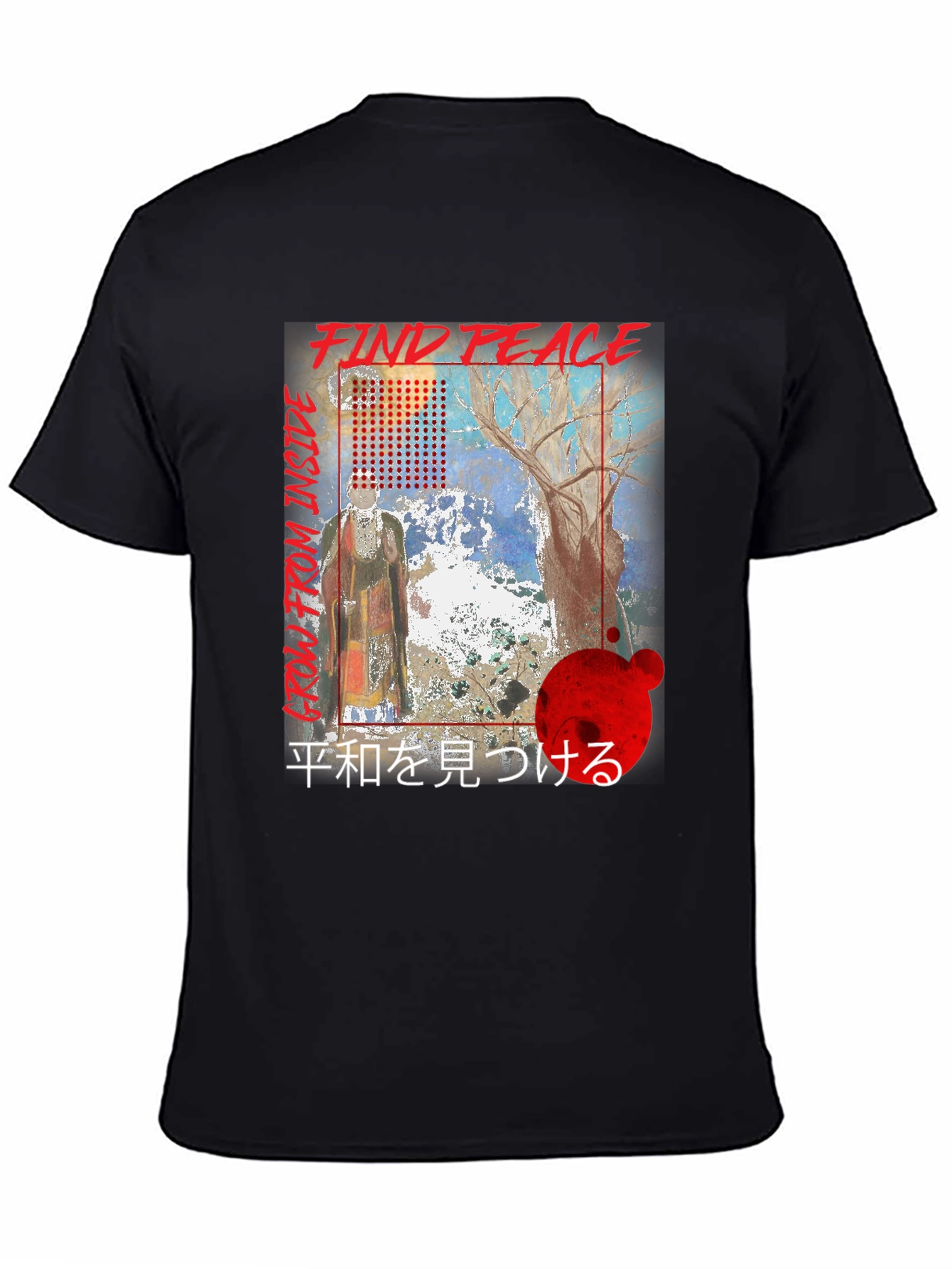 Find Peace Graphic T-Shirt - Black