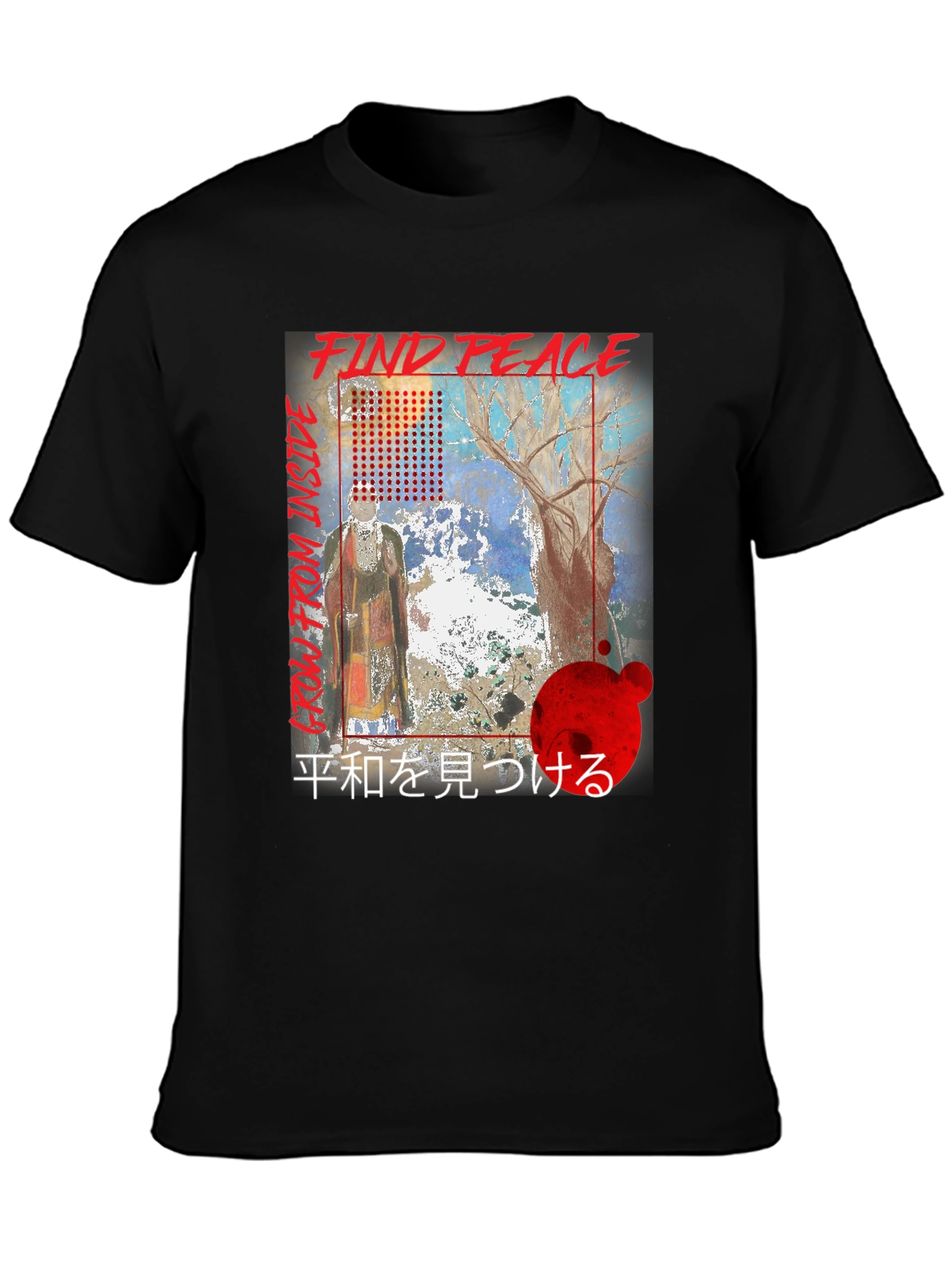 Find Peace Graphic T-Shirt - Black