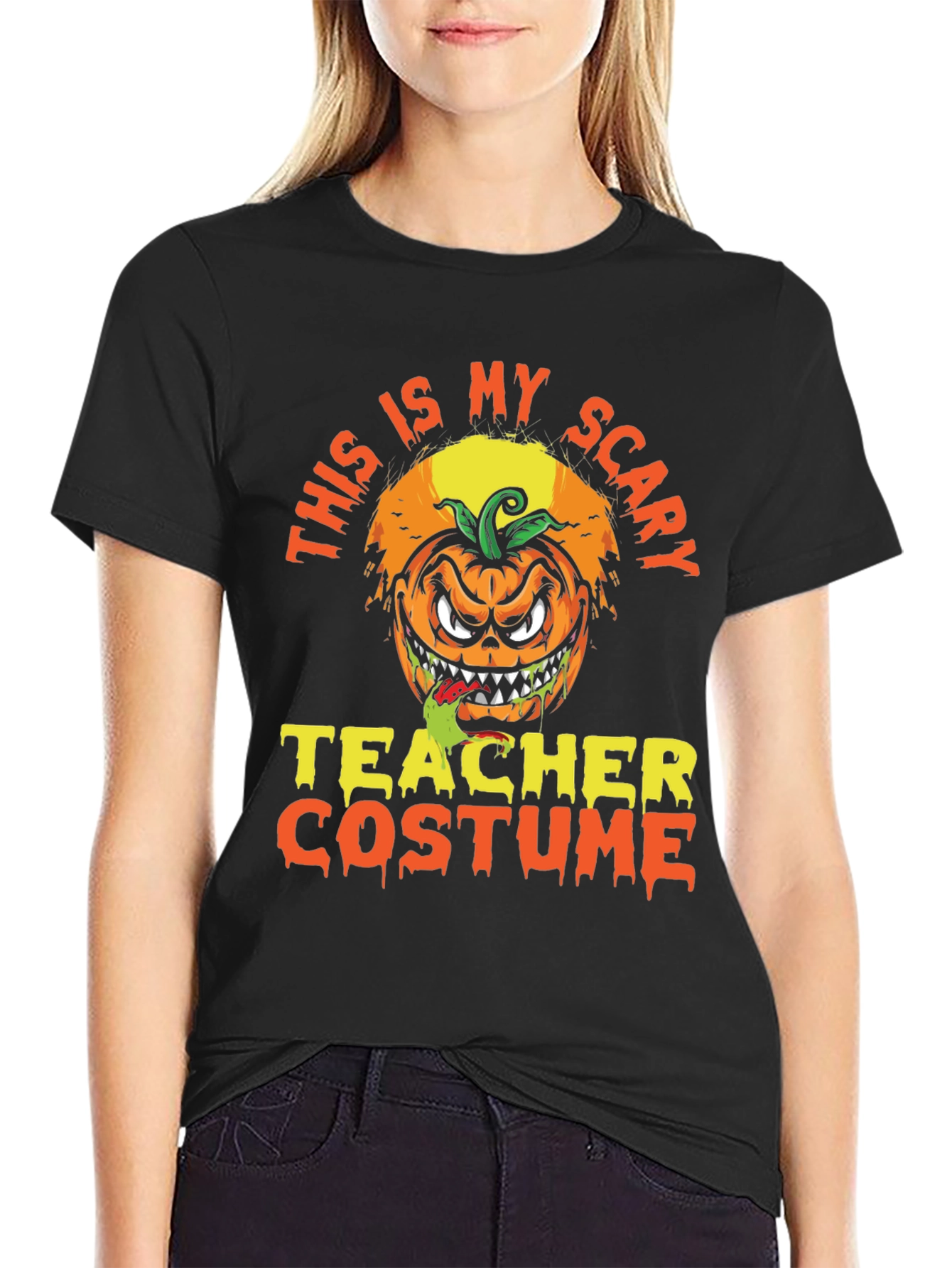 Scary Teacher Costume Halloween T-Shirt
