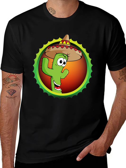 Cactus Sombrero Graphic T-Shirt