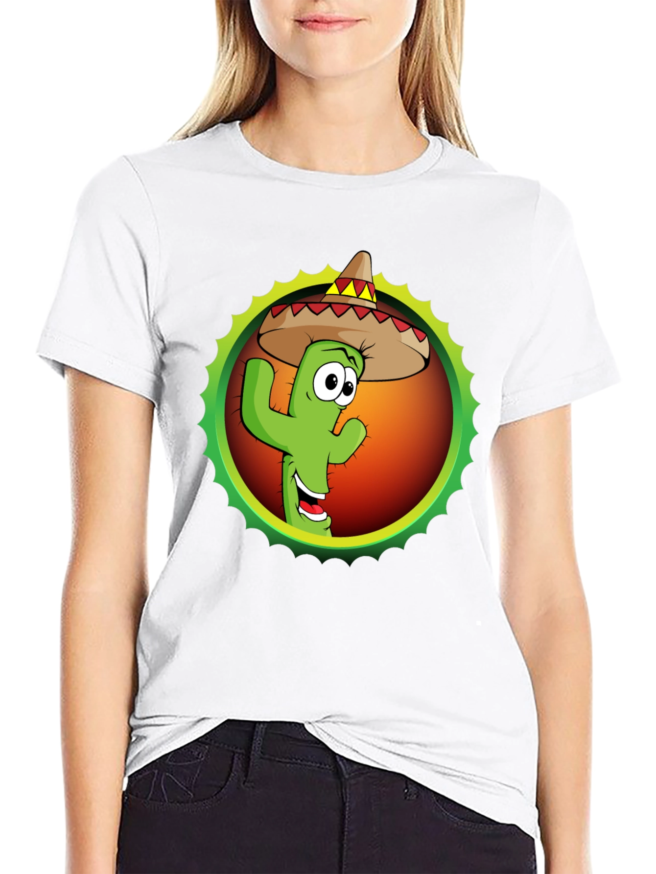 Cactus Sombrero Graphic T-Shirt