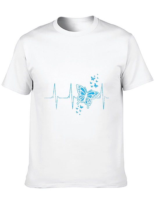 Butterfly Heartbeat T-Shirt - Stylish Graphic Tee