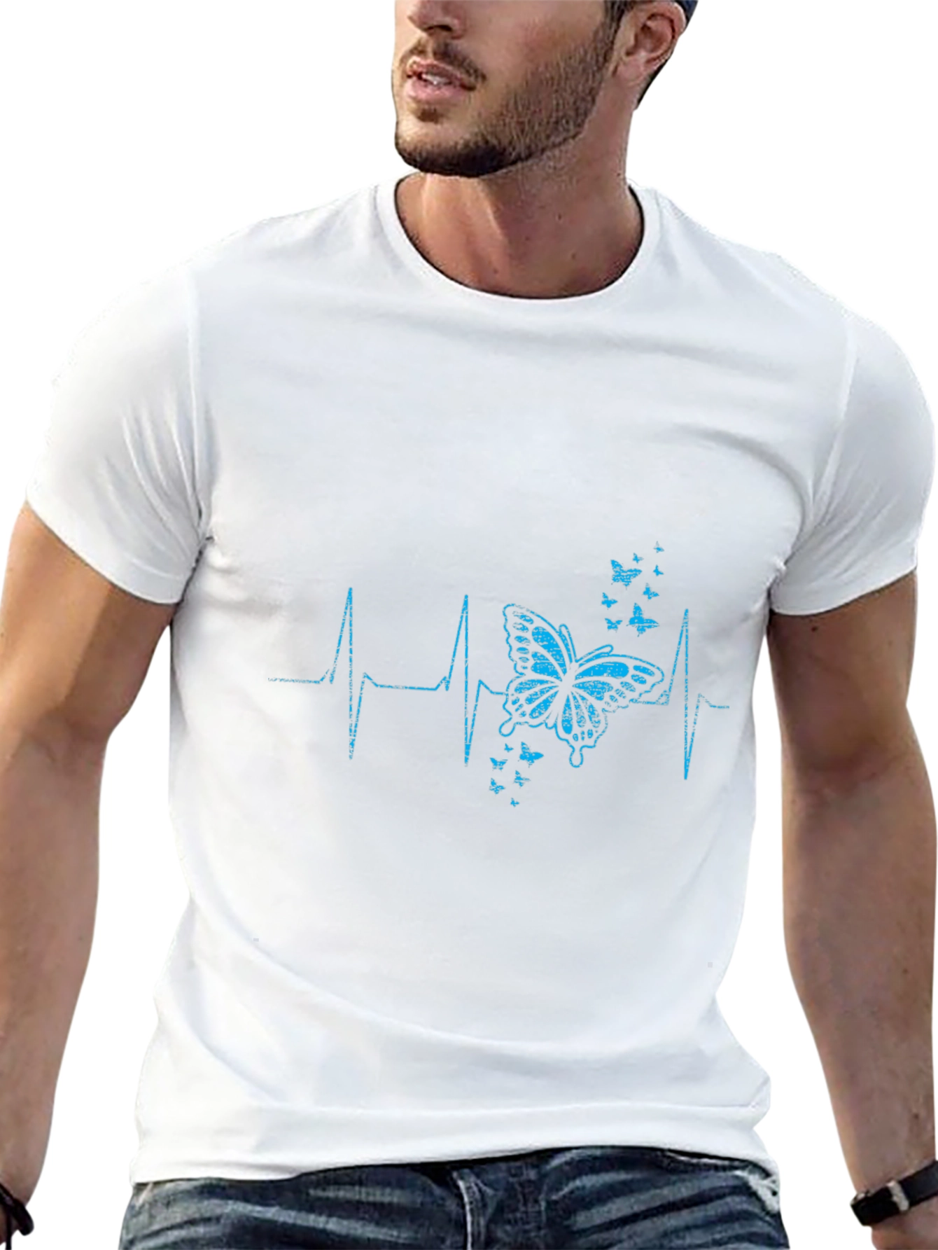 Butterfly Heartbeat T-Shirt - Stylish Graphic Tee