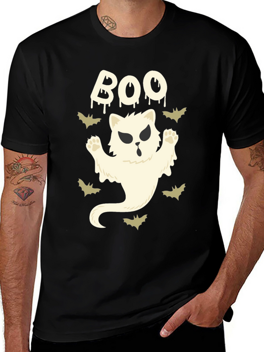 Boo Cat Ghost T-Shirt - Halloween Tee