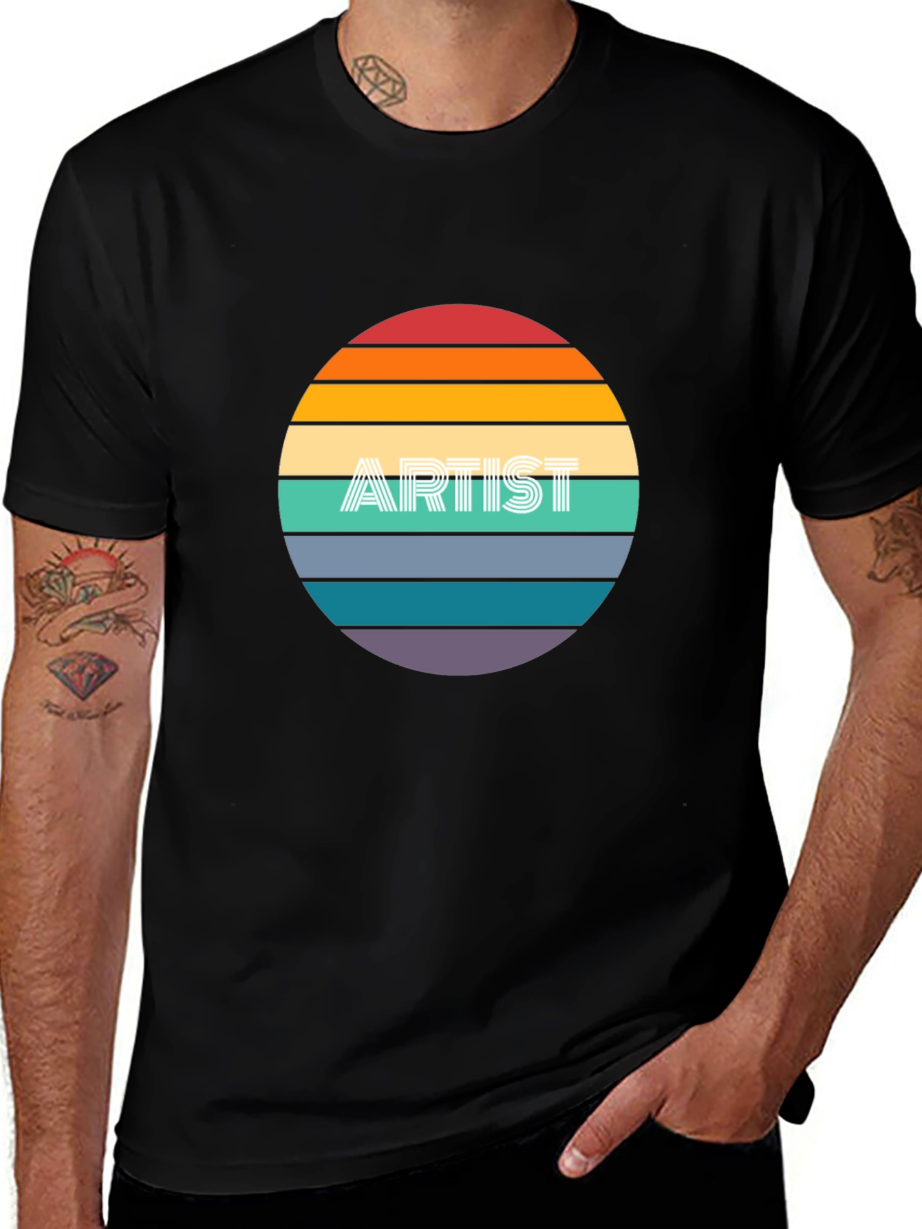 Artist Sunset Graphic T-Shirt - Soft Cotton Blend