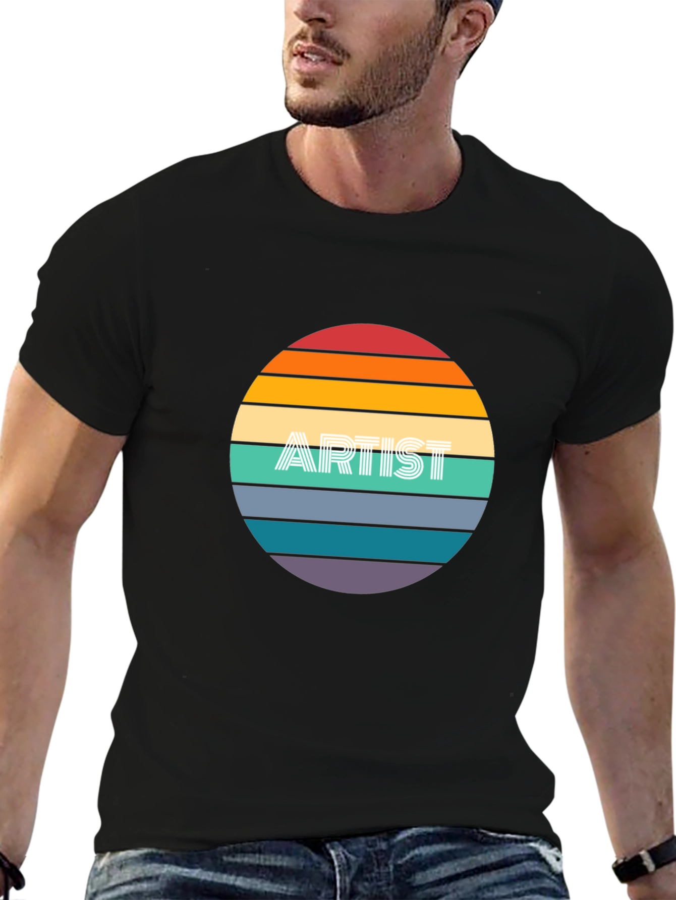 Artist Sunset Graphic T-Shirt - Soft Cotton Blend