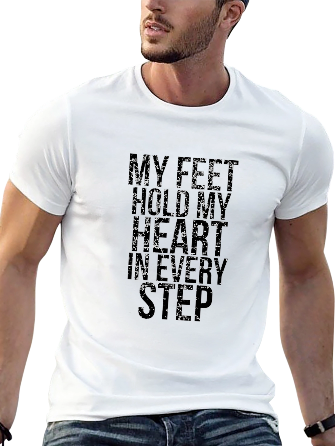 My Feet Heavenly Step Black Graphic Tee