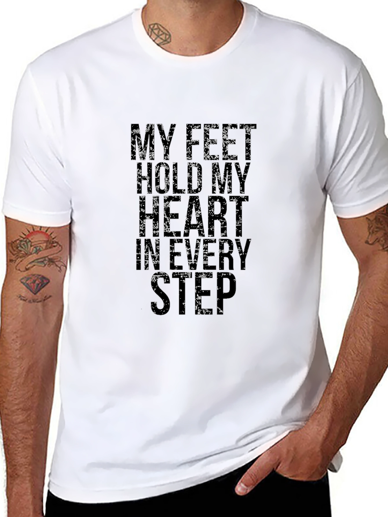 My Feet Heavenly Step Black Graphic Tee