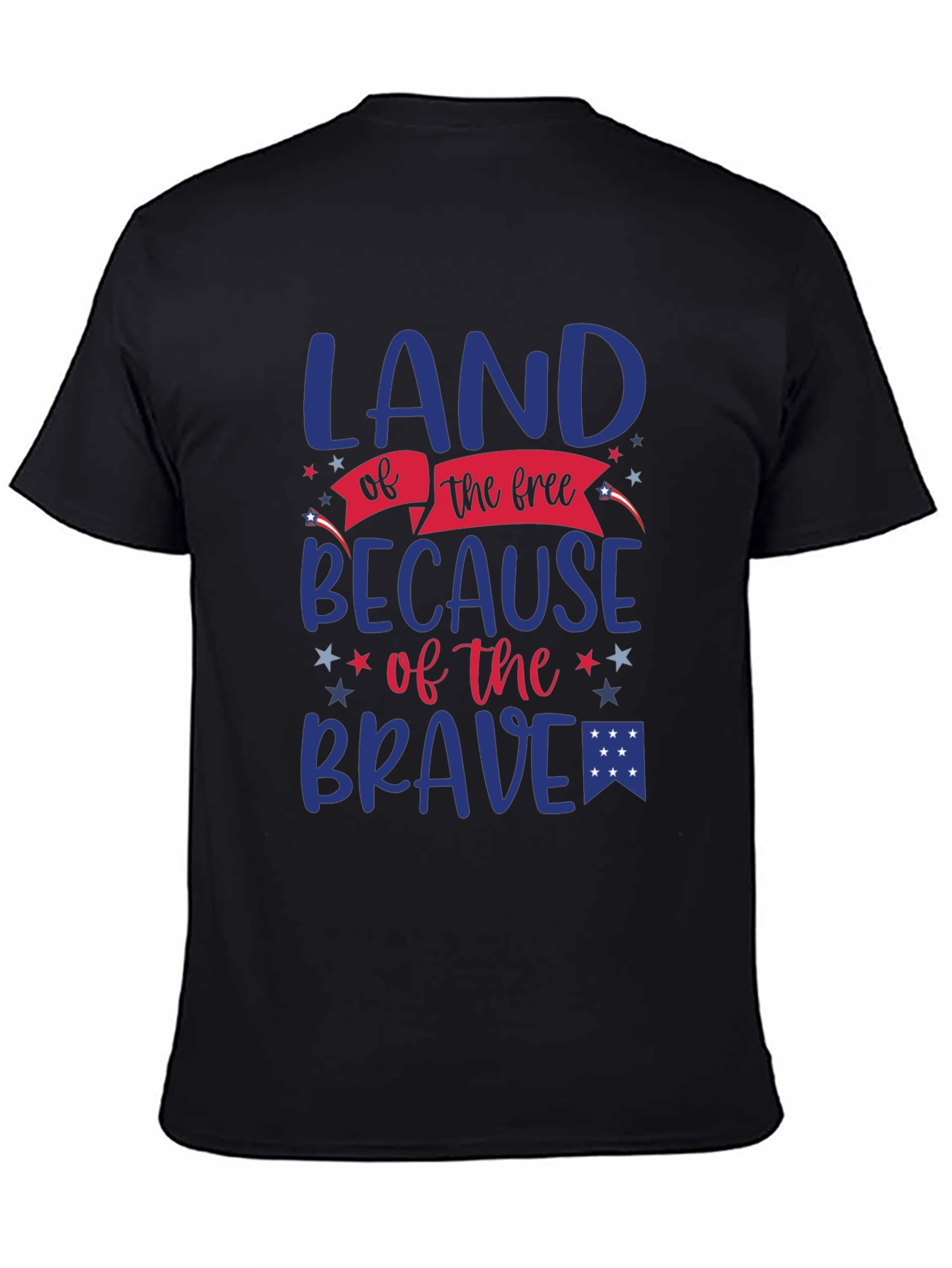 Land of the Free Patriotic Graphic T-Shirt