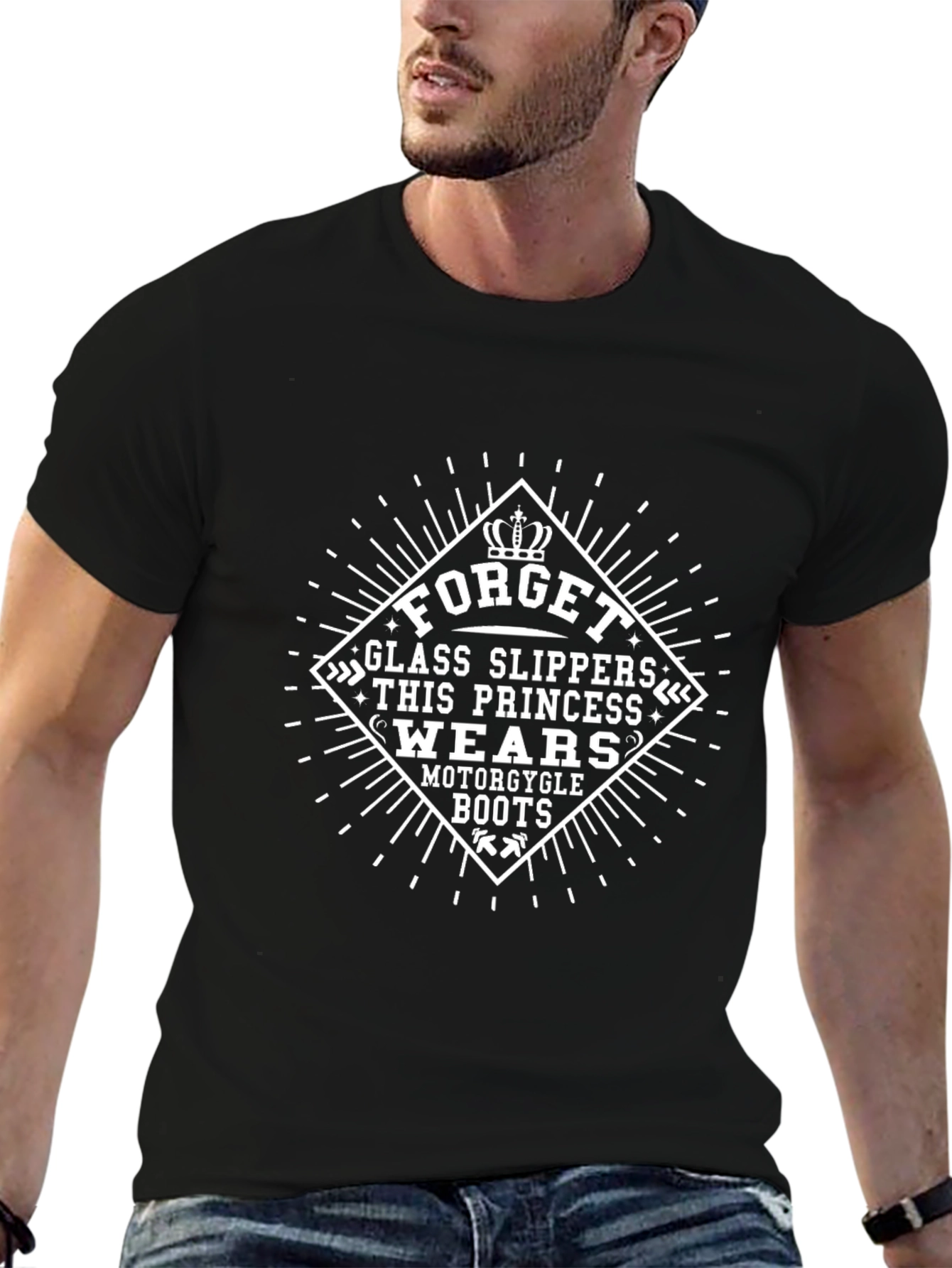 Forget Glass Slippers Princess Motorcycle Boots T-Shirt