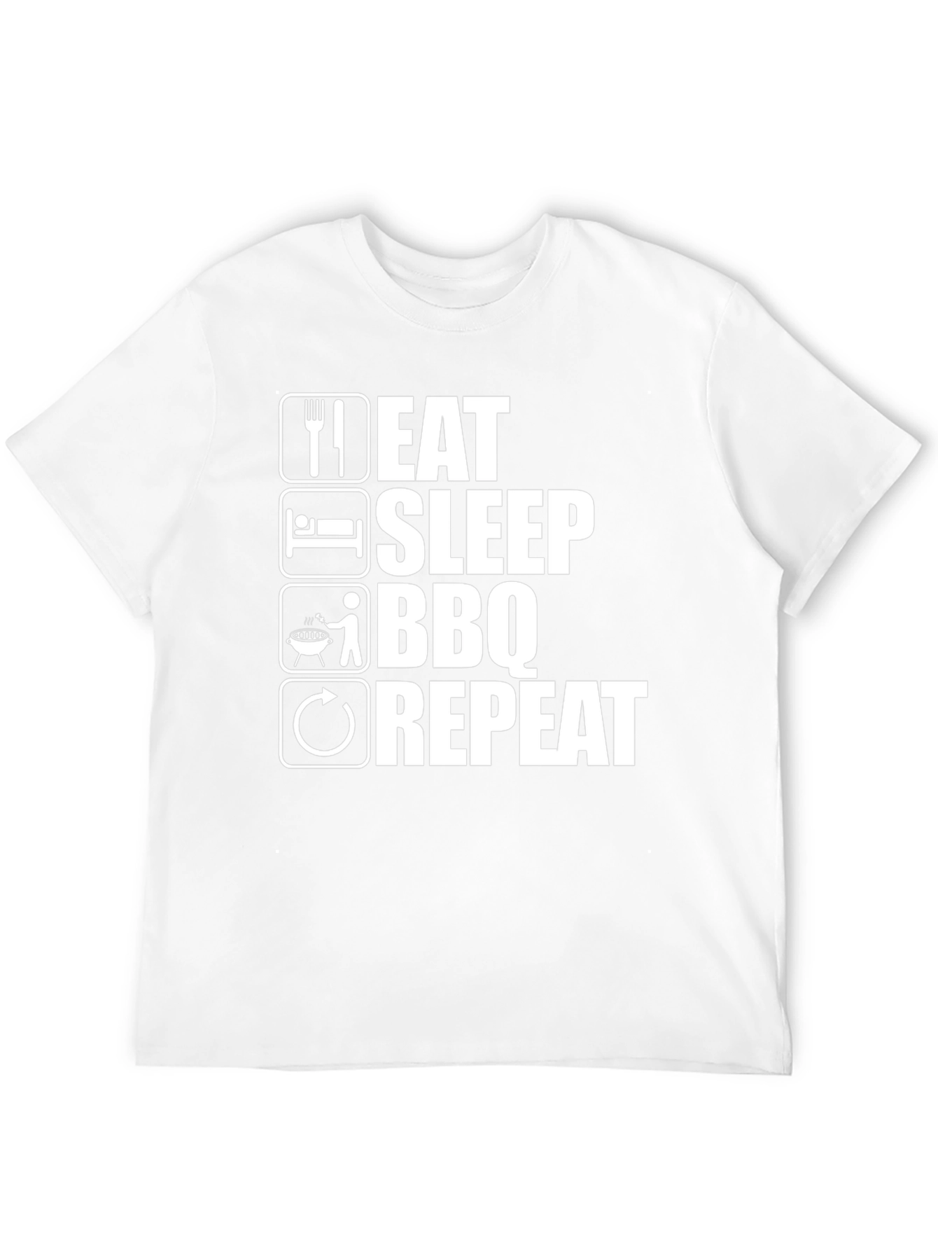 Eat Sleep BBQ Repeat Black T-Shirt