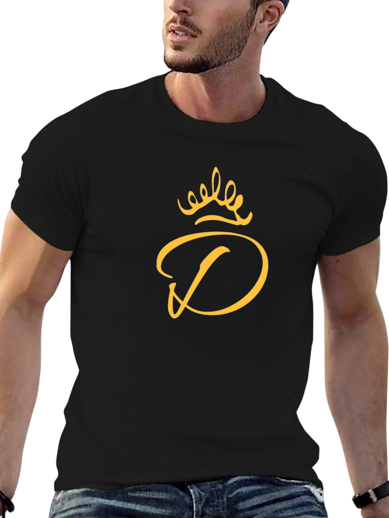 Crown D Monogram Black Tee