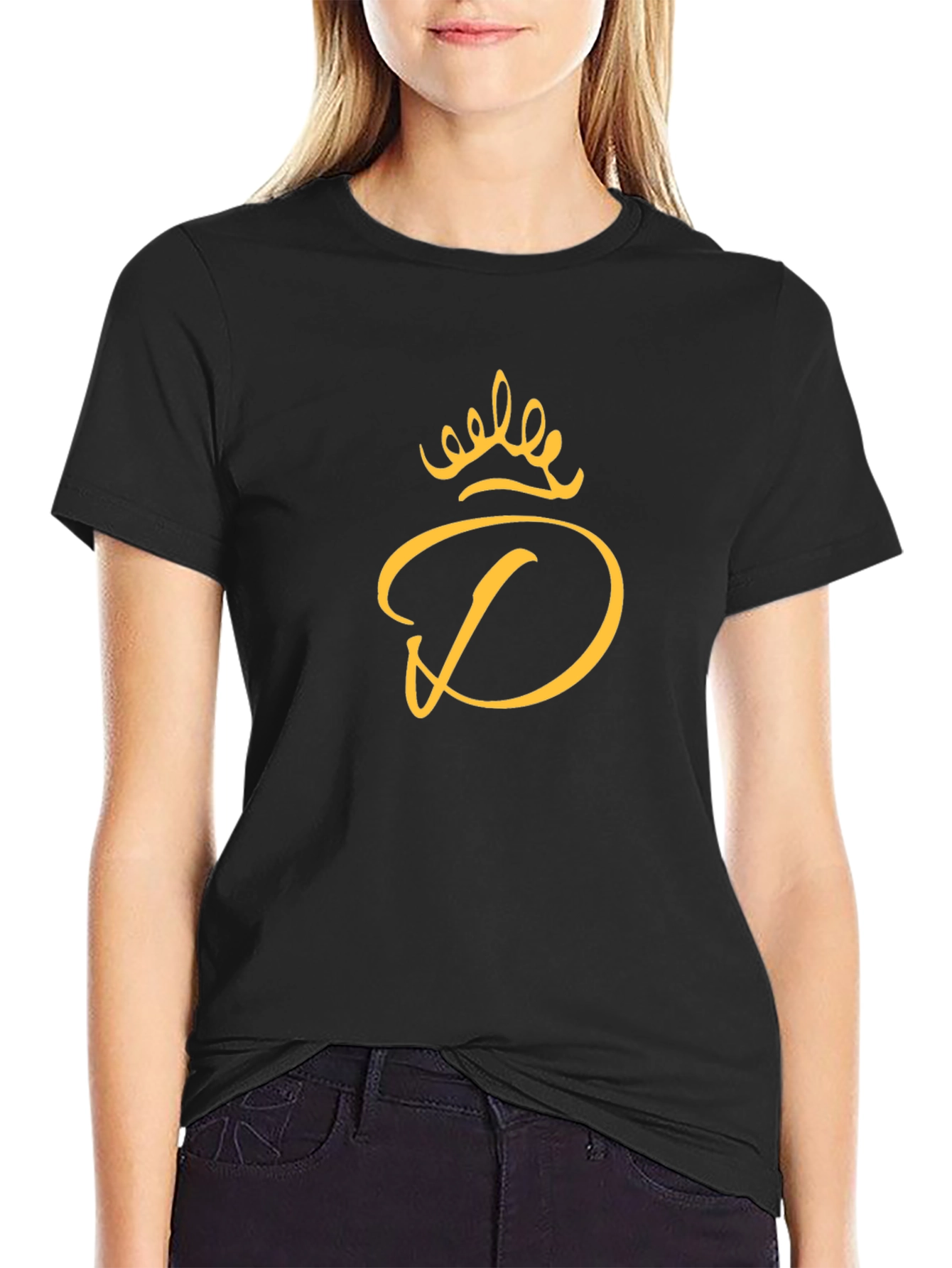 Crown D Monogram Black Tee