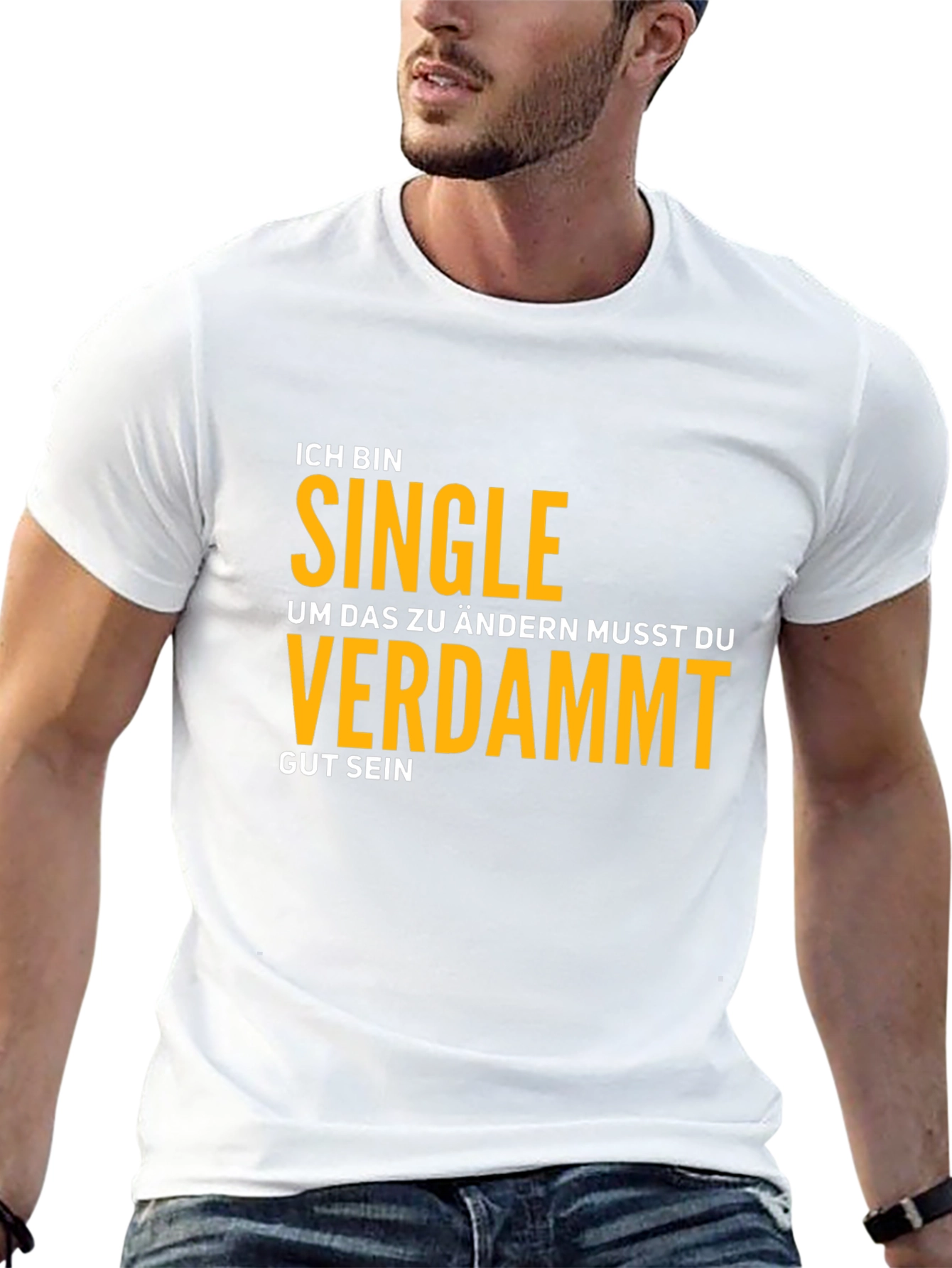 Ich Bin Single T-Shirt - Funny German Phrase Tee