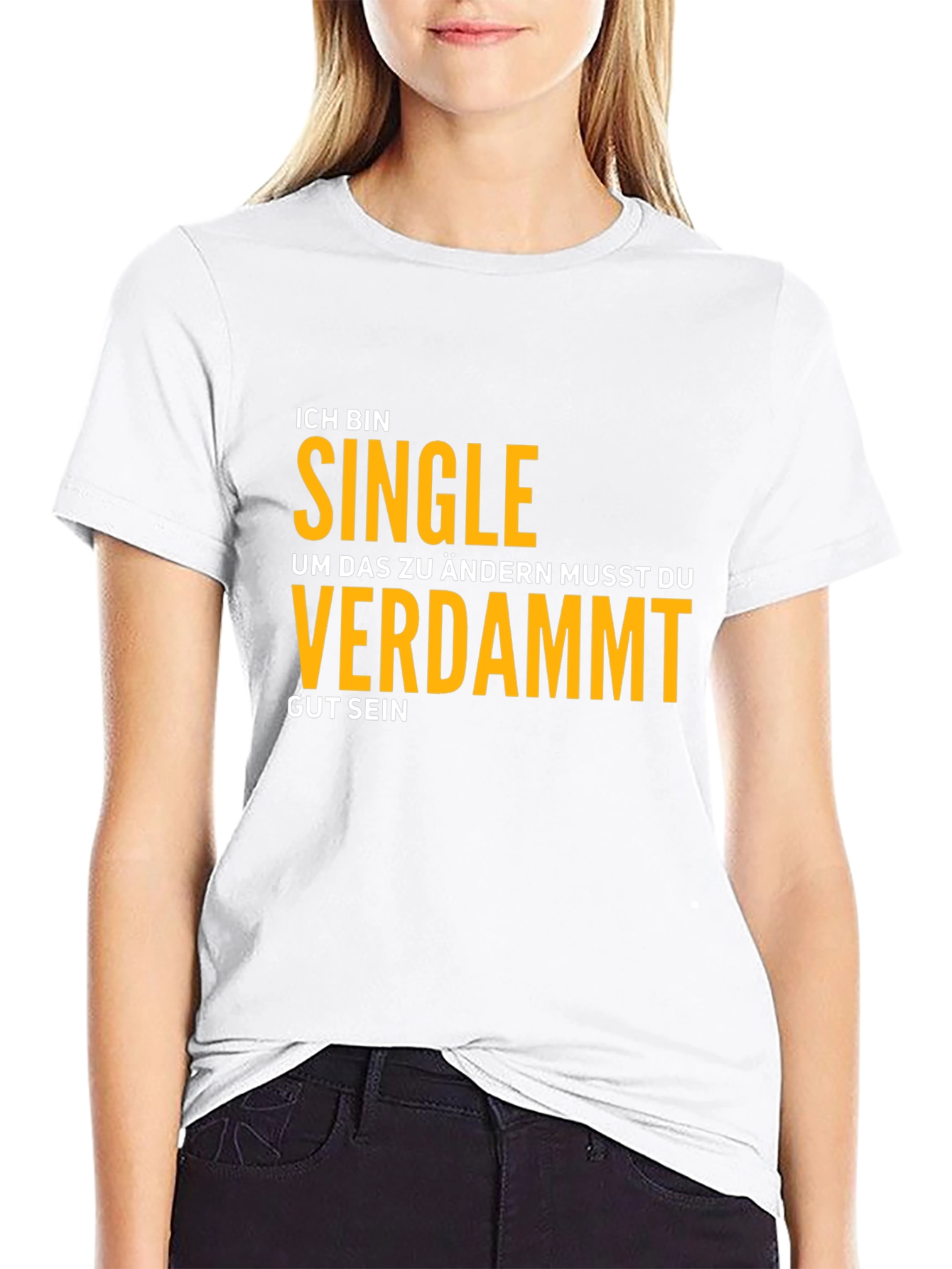 Ich Bin Single T-Shirt - Funny German Phrase Tee