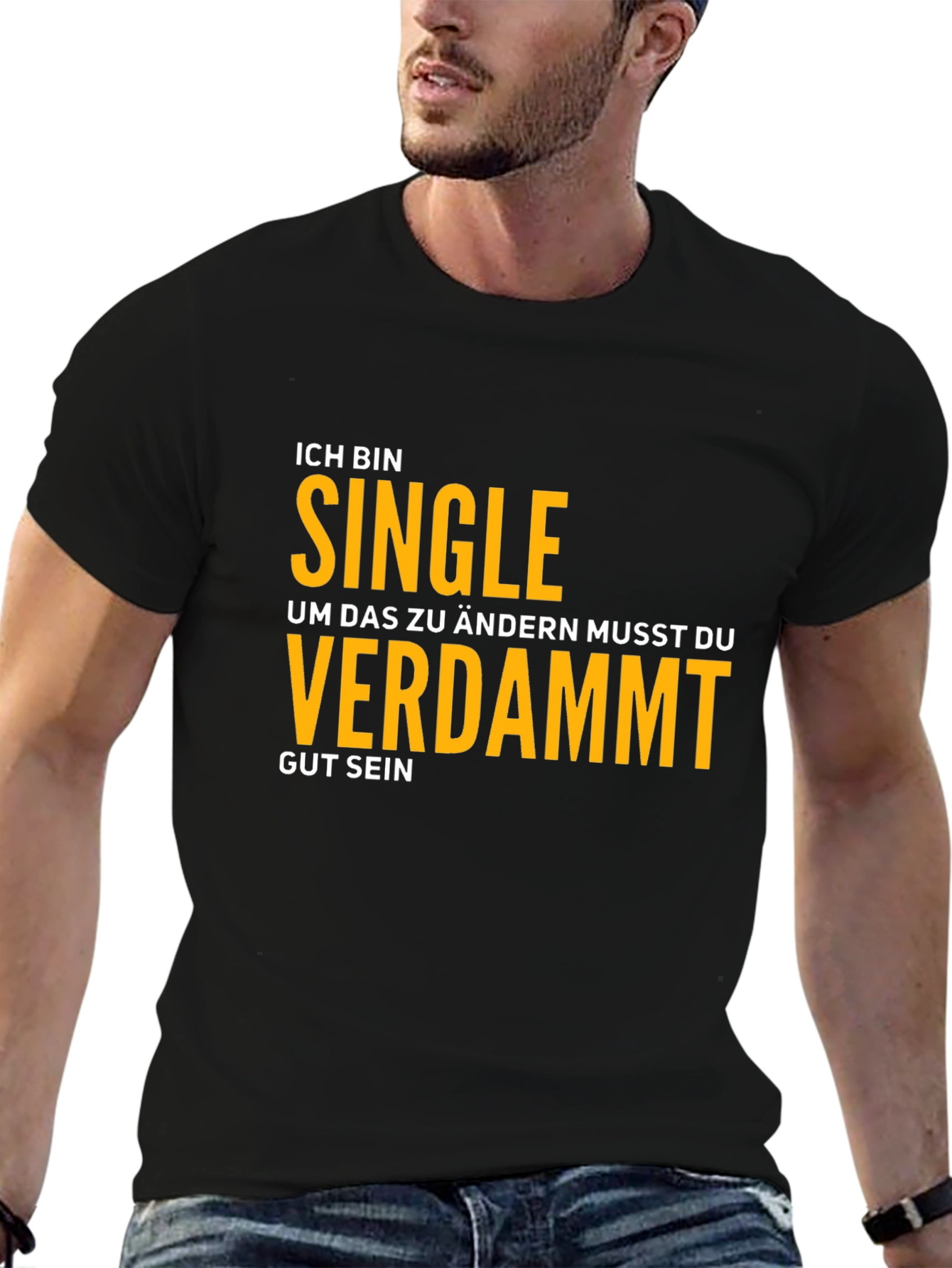 Ich Bin Single T-Shirt - Funny German Phrase Tee