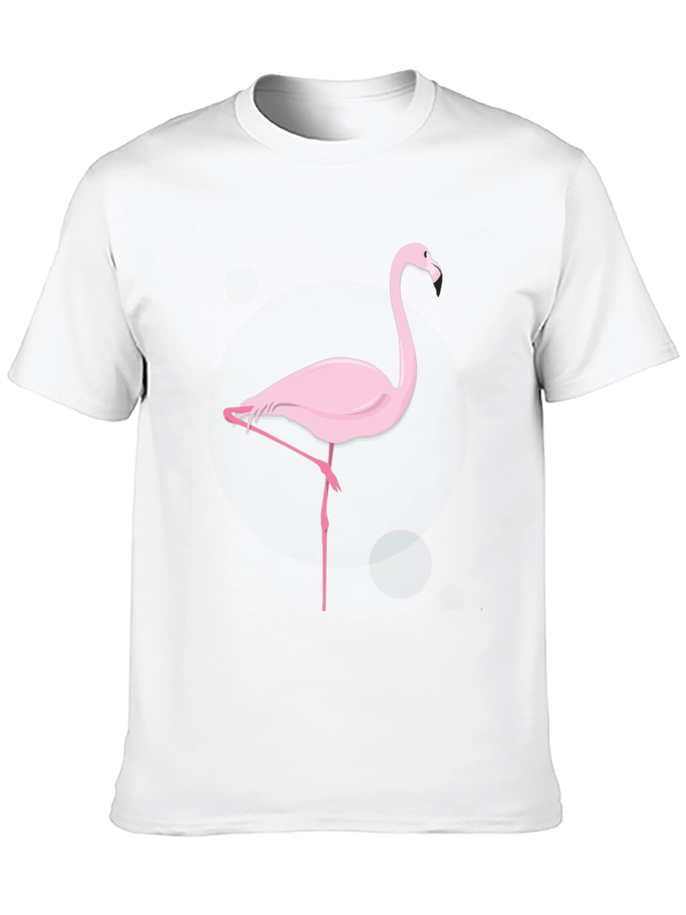 Pink Flamingo Graphic Black T-Shirt