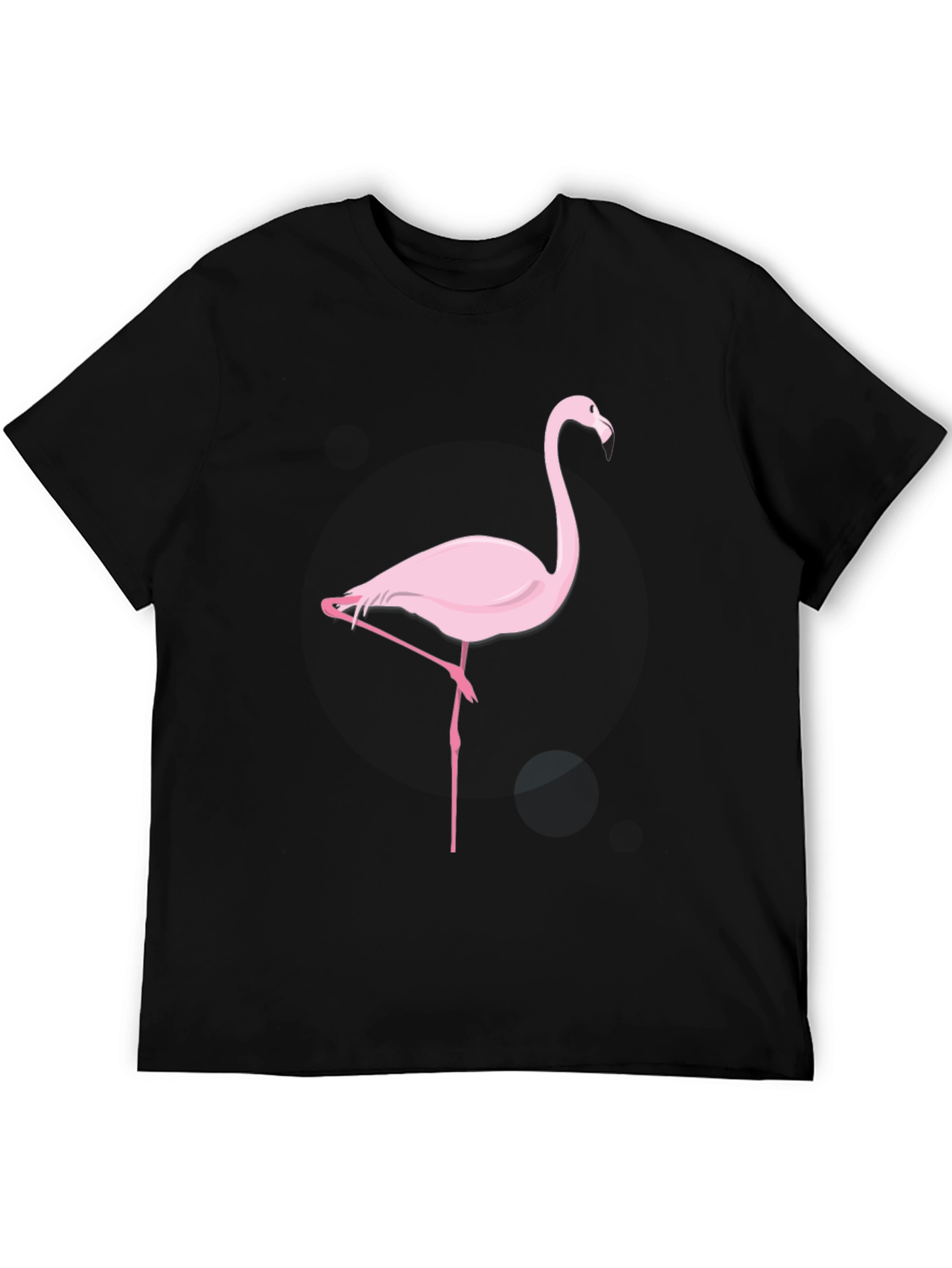 Pink Flamingo Graphic Black T-Shirt