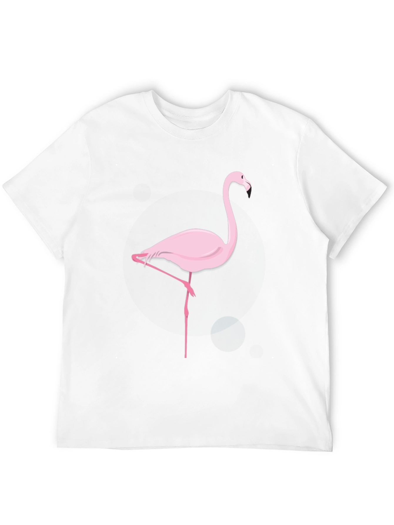 Pink Flamingo Graphic Black T-Shirt