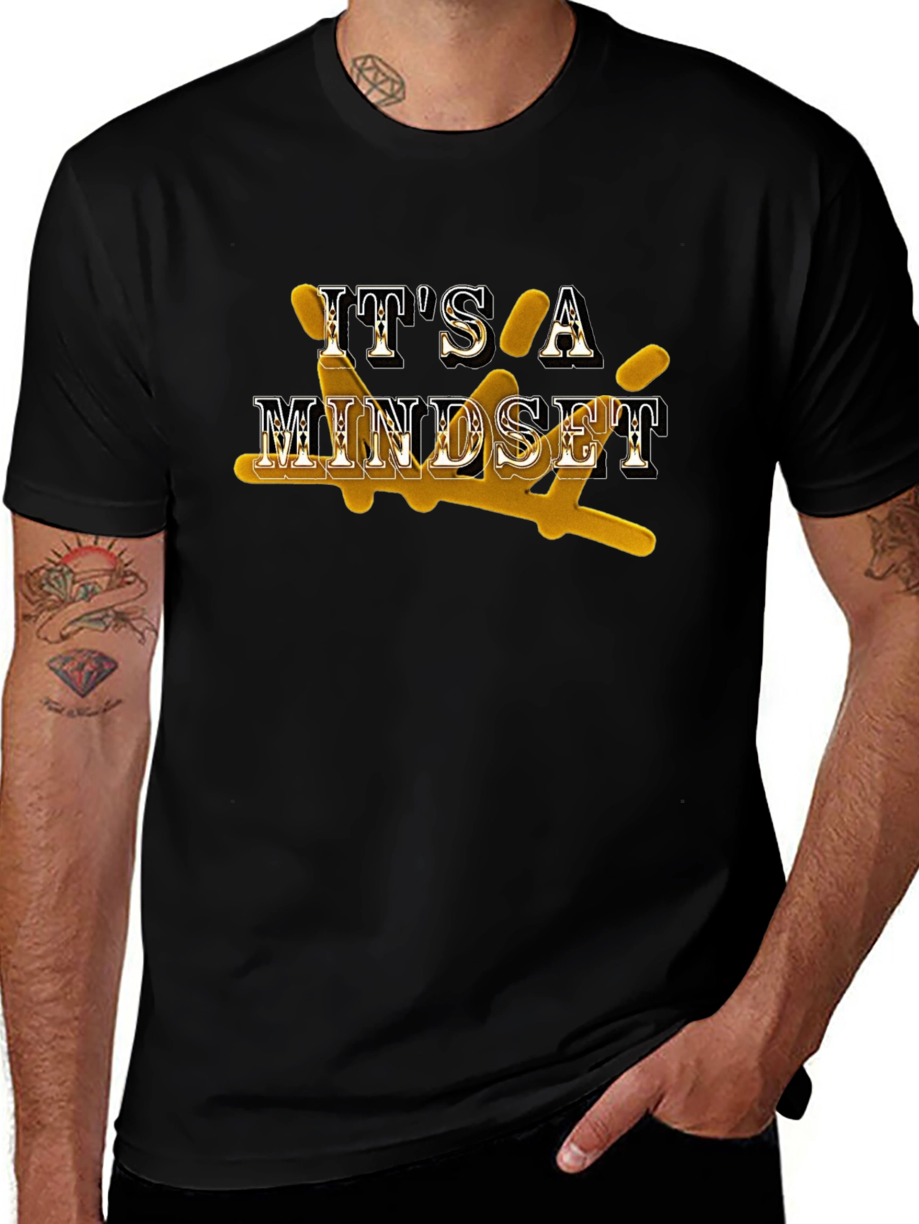 Its A Mindset Graphic Tee - Black