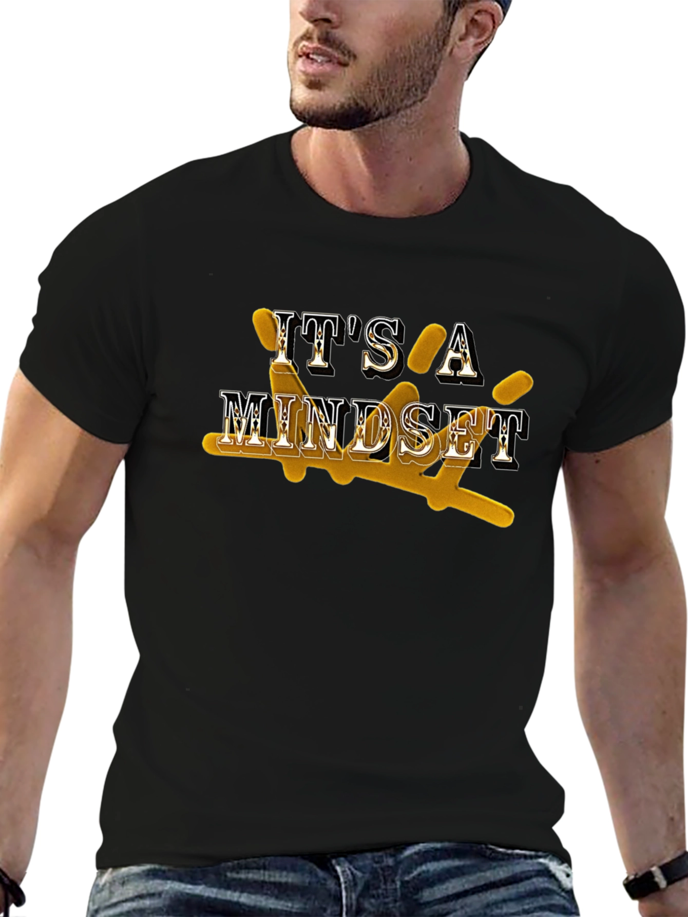 Its A Mindset Graphic Tee - Black