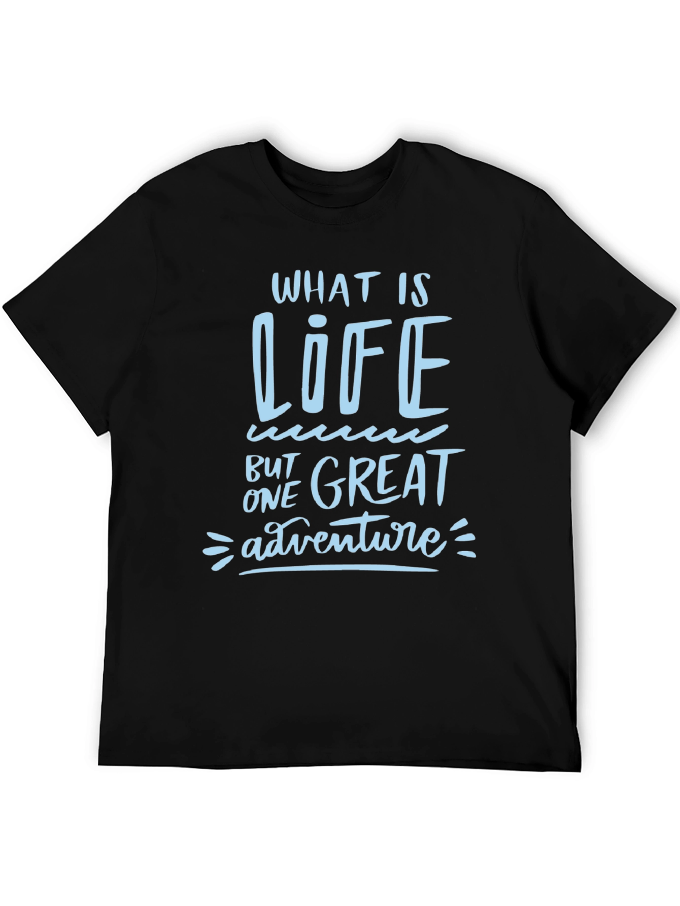 Life is One Great Adventure Black Graphic Tee