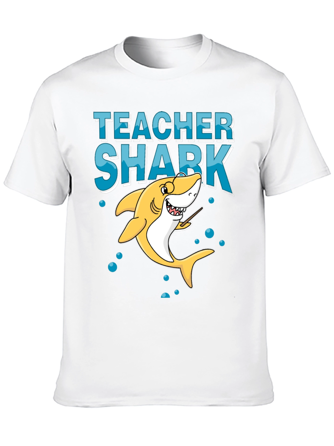Teacher Shark Graphic Tee - Black Cotton T-Shirt