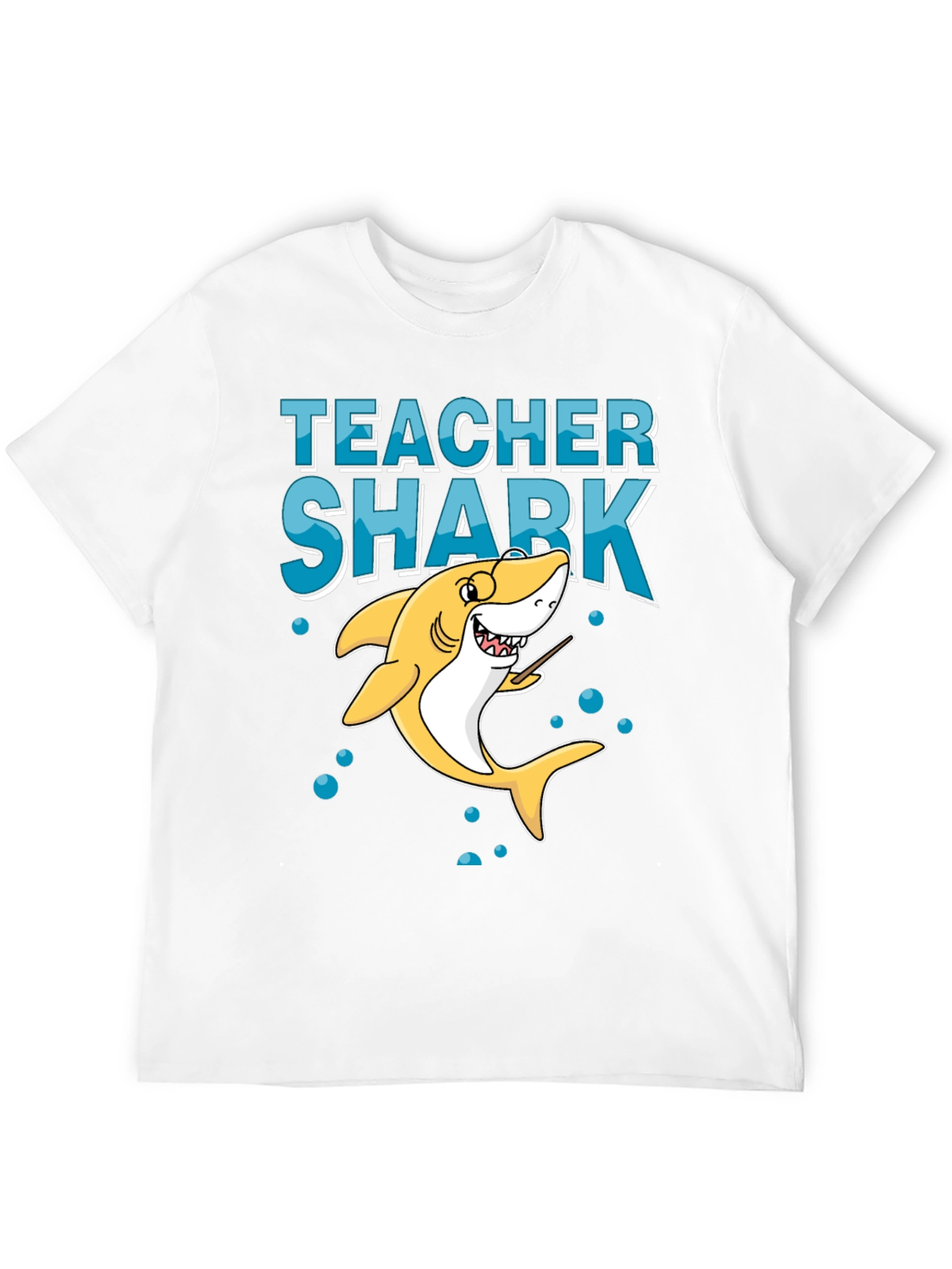 Teacher Shark Graphic Tee - Black Cotton T-Shirt