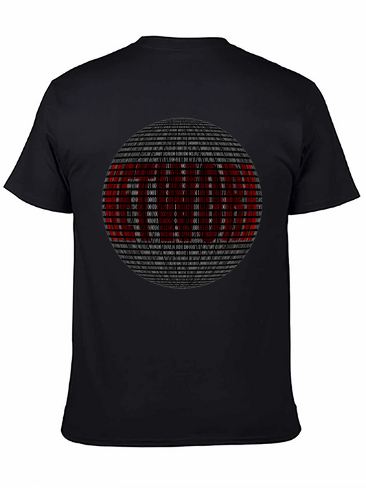 Binary Code Sphere Graphic Tee - Geek Chic
