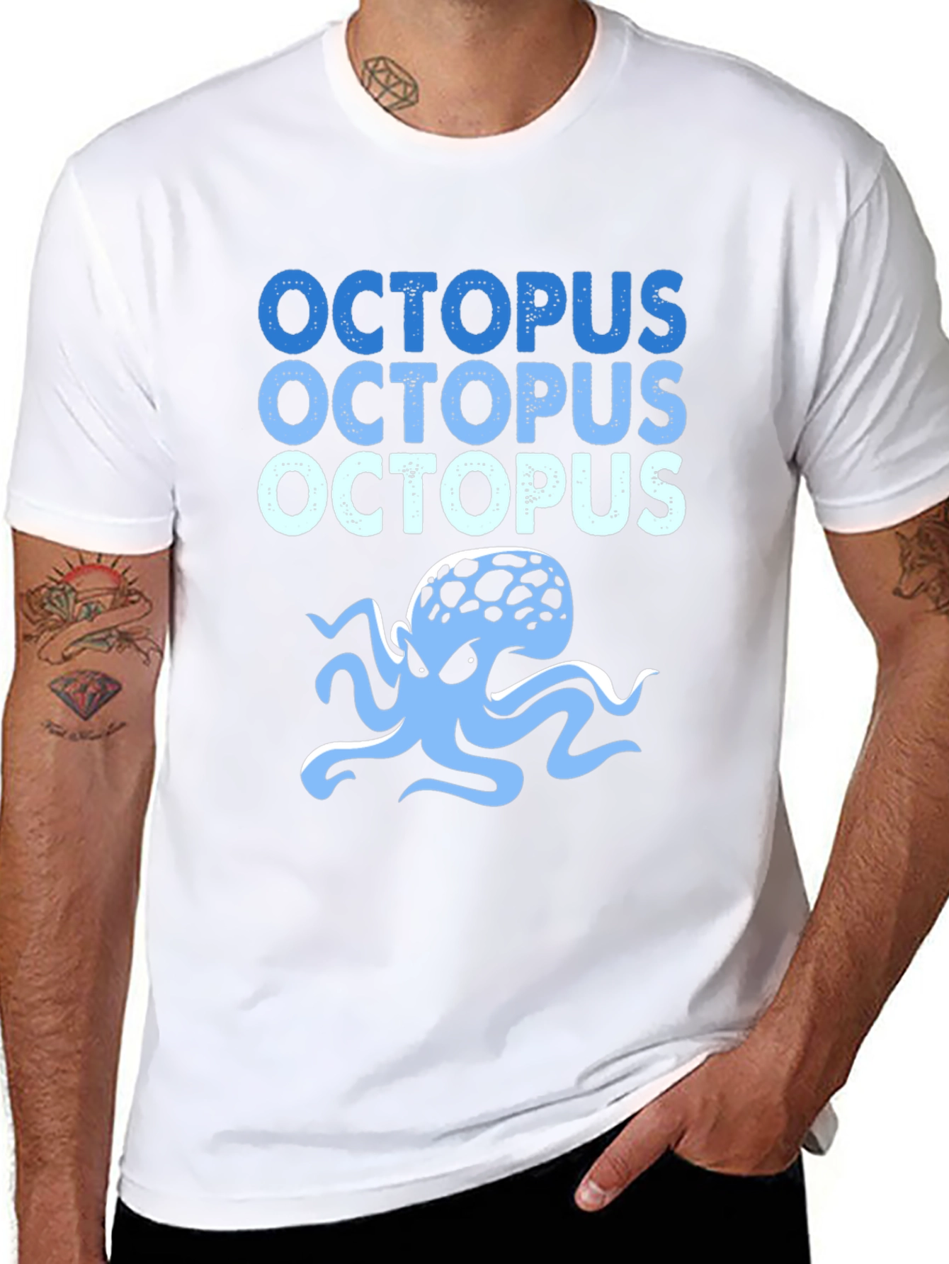 Octopus Graphic Tee - Cool Sea Creature Design