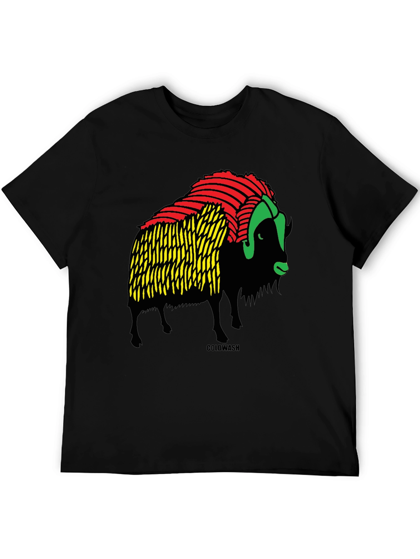 Rasta Buffalo Graphic Tee - Coolwash