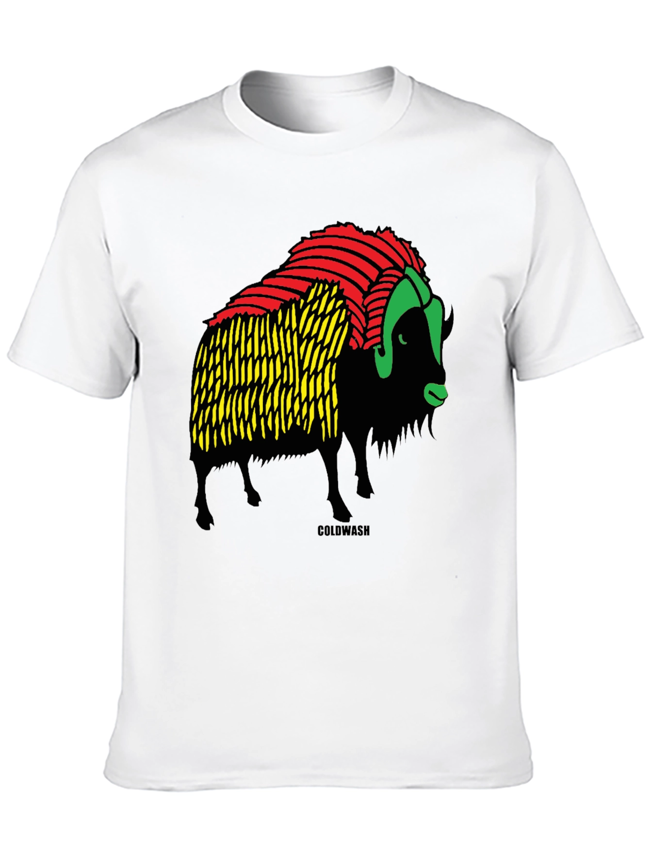 Rasta Buffalo Graphic Tee - Coolwash