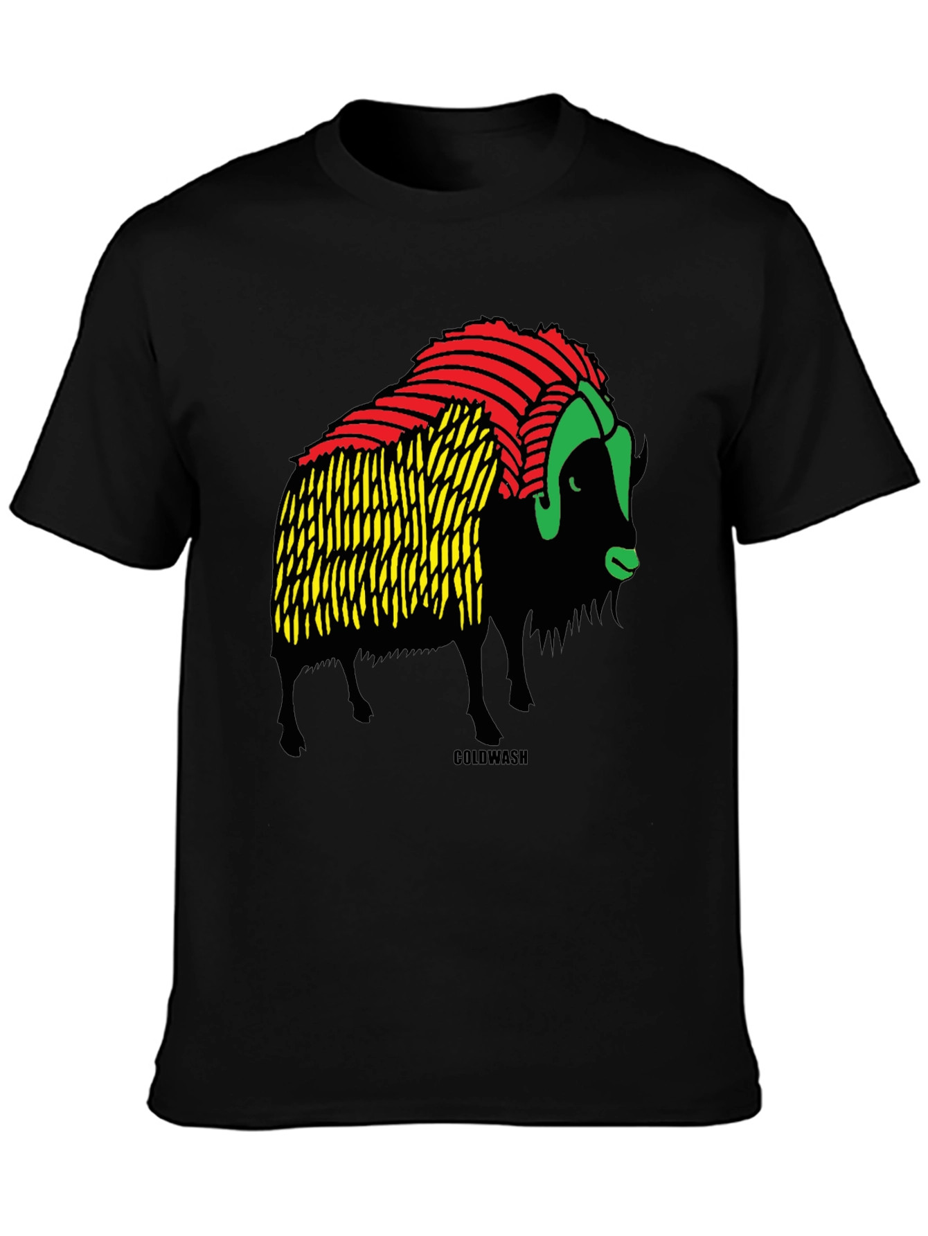 Rasta Buffalo Graphic Tee - Coolwash