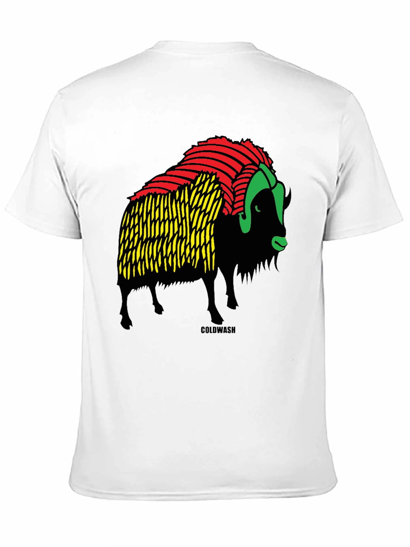Rasta Buffalo Graphic Tee - Coolwash
