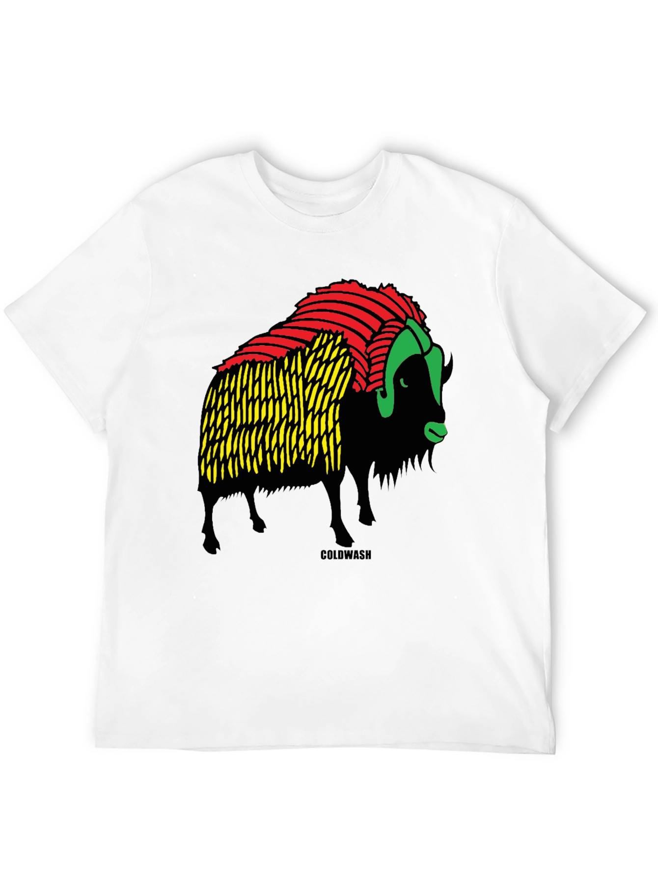 Rasta Buffalo Graphic Tee - Coolwash