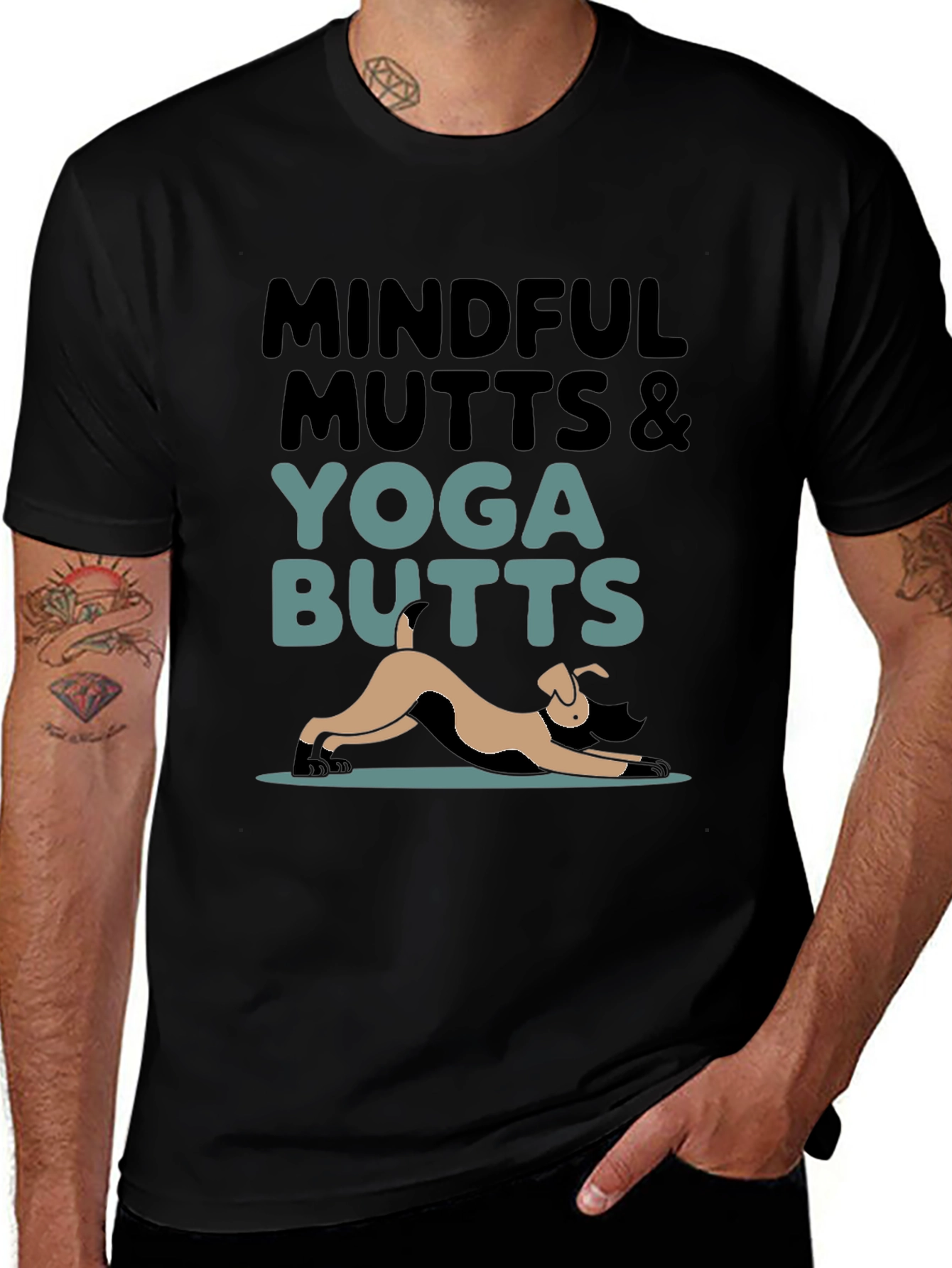 Mindful Mutts & Yoga Butts Graphic Tee