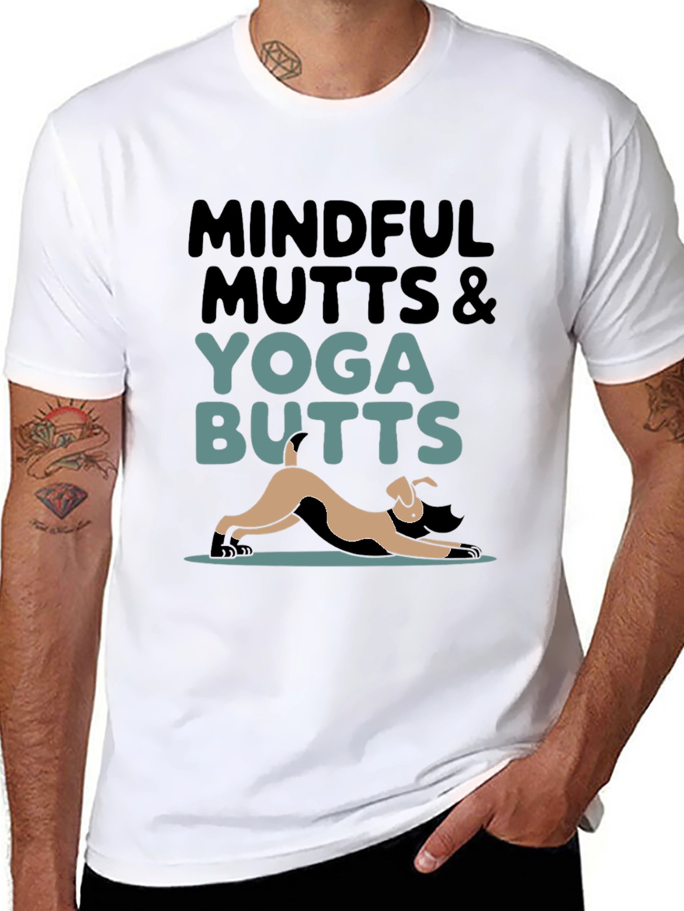 Mindful Mutts & Yoga Butts Graphic Tee