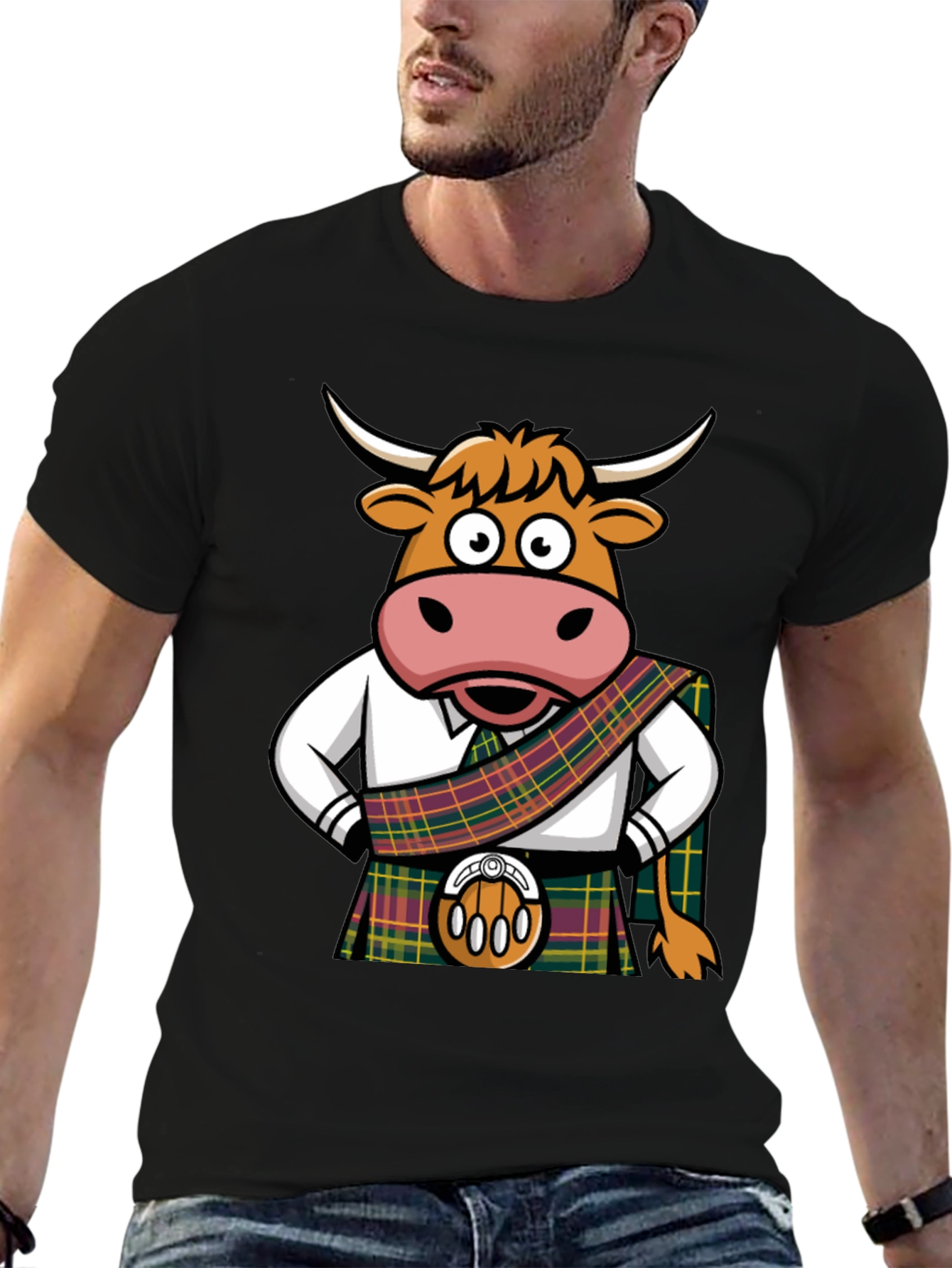 Scottish Cow Kilt T-Shirt