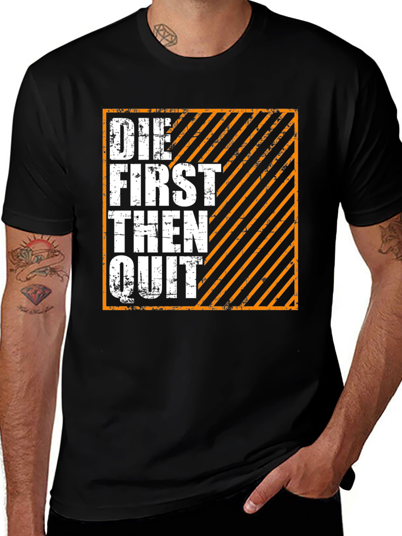 Die First Then Quit Graphic Tee - Black