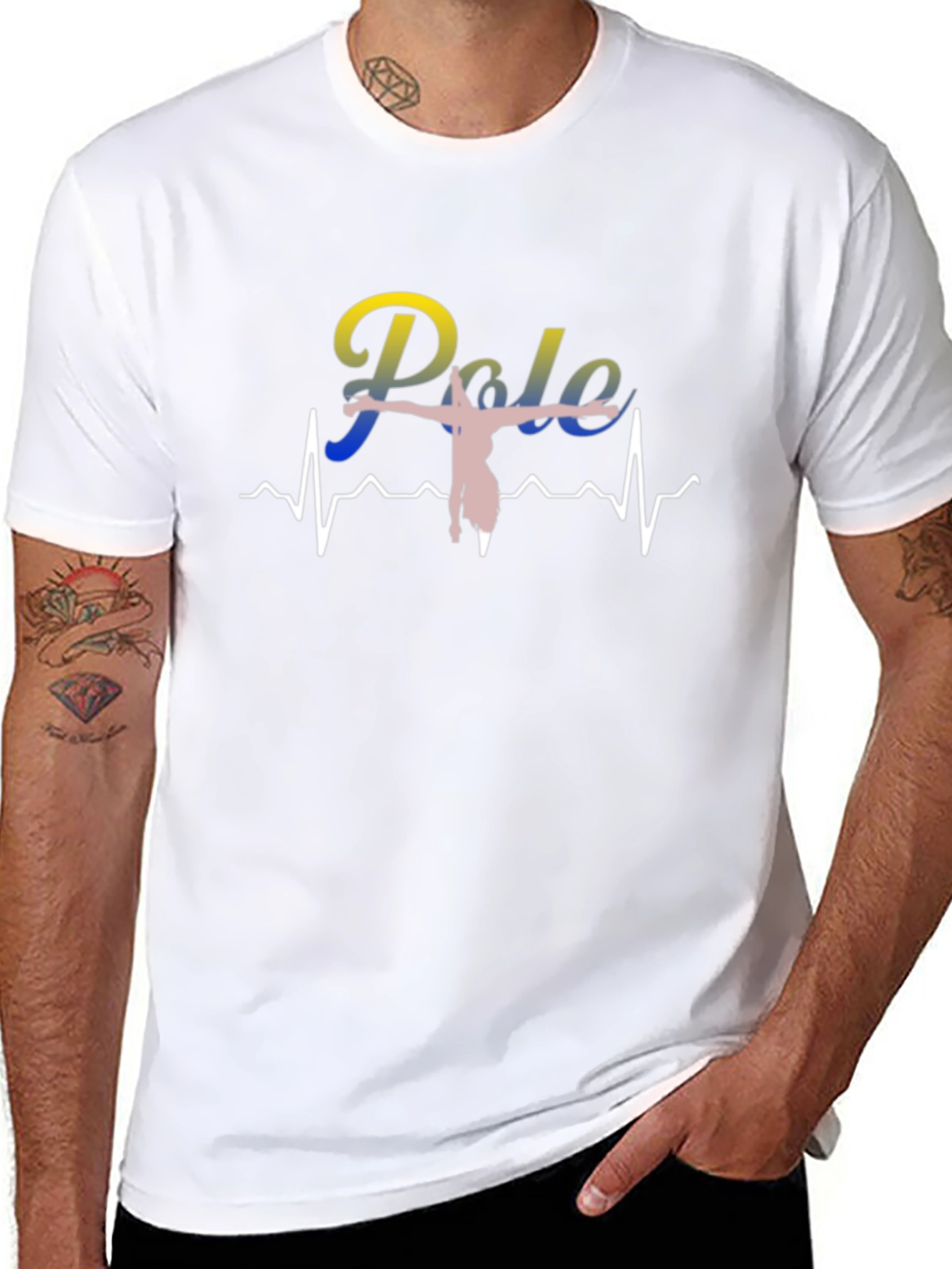 Pole Dancing Heartbeat T-Shirt - Fitness Apparel