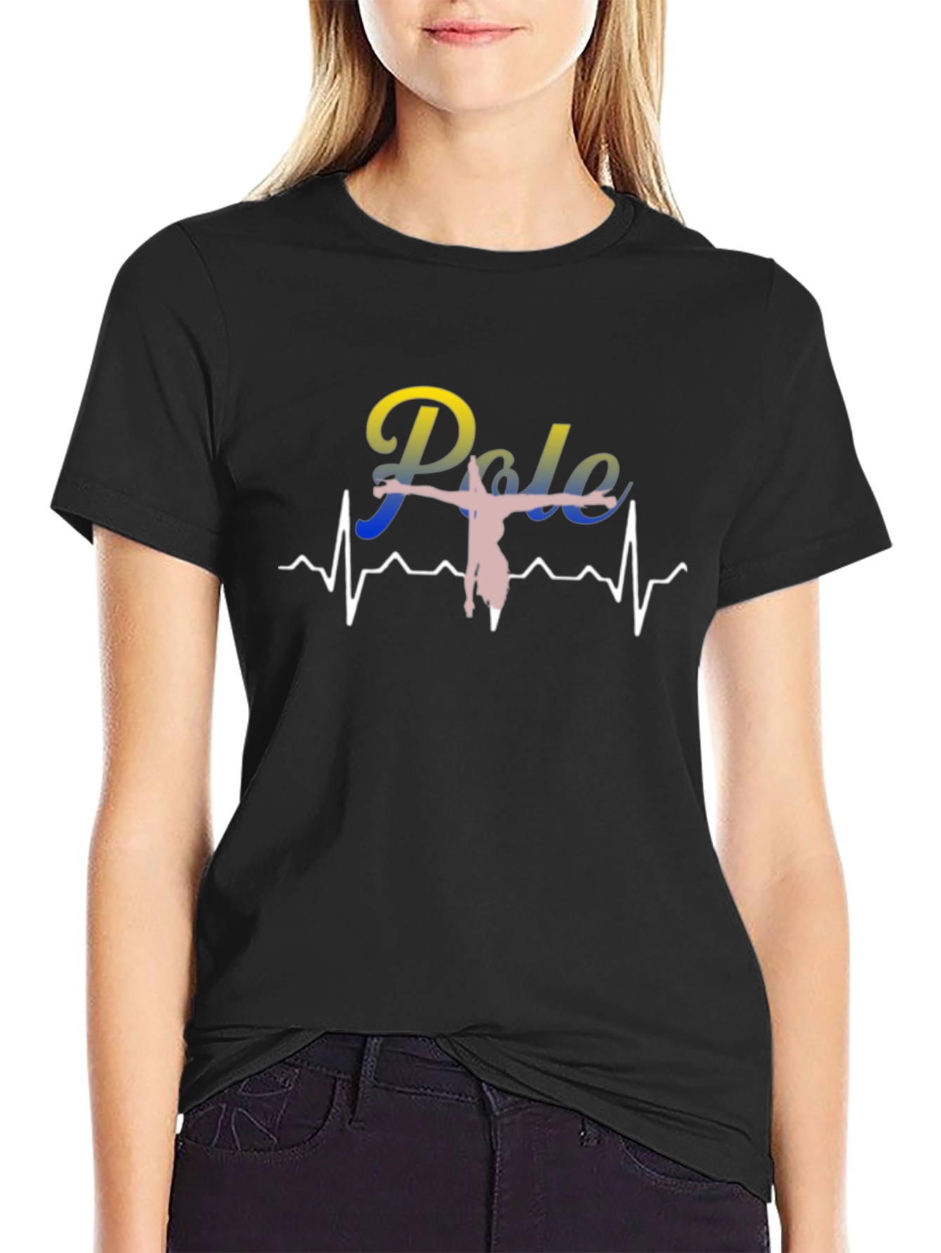 Pole Dancing Heartbeat T-Shirt - Fitness Apparel