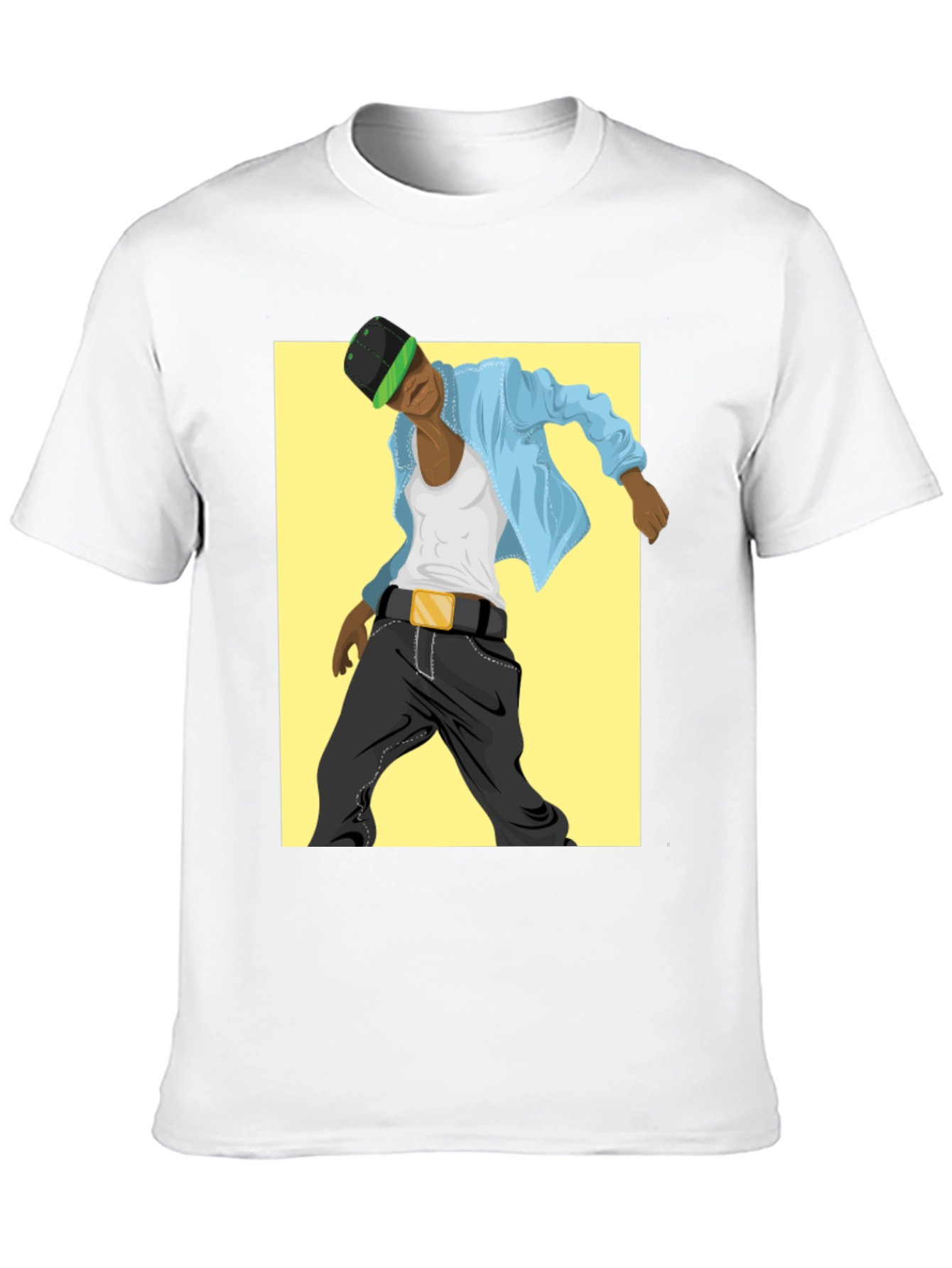 Cool Graphic Tee - Black T-Shirt with Dancer Design