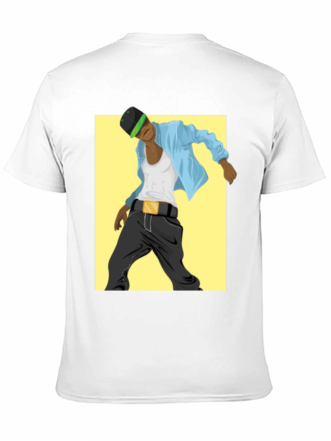 Cool Graphic Tee - Black T-Shirt with Dancer Design