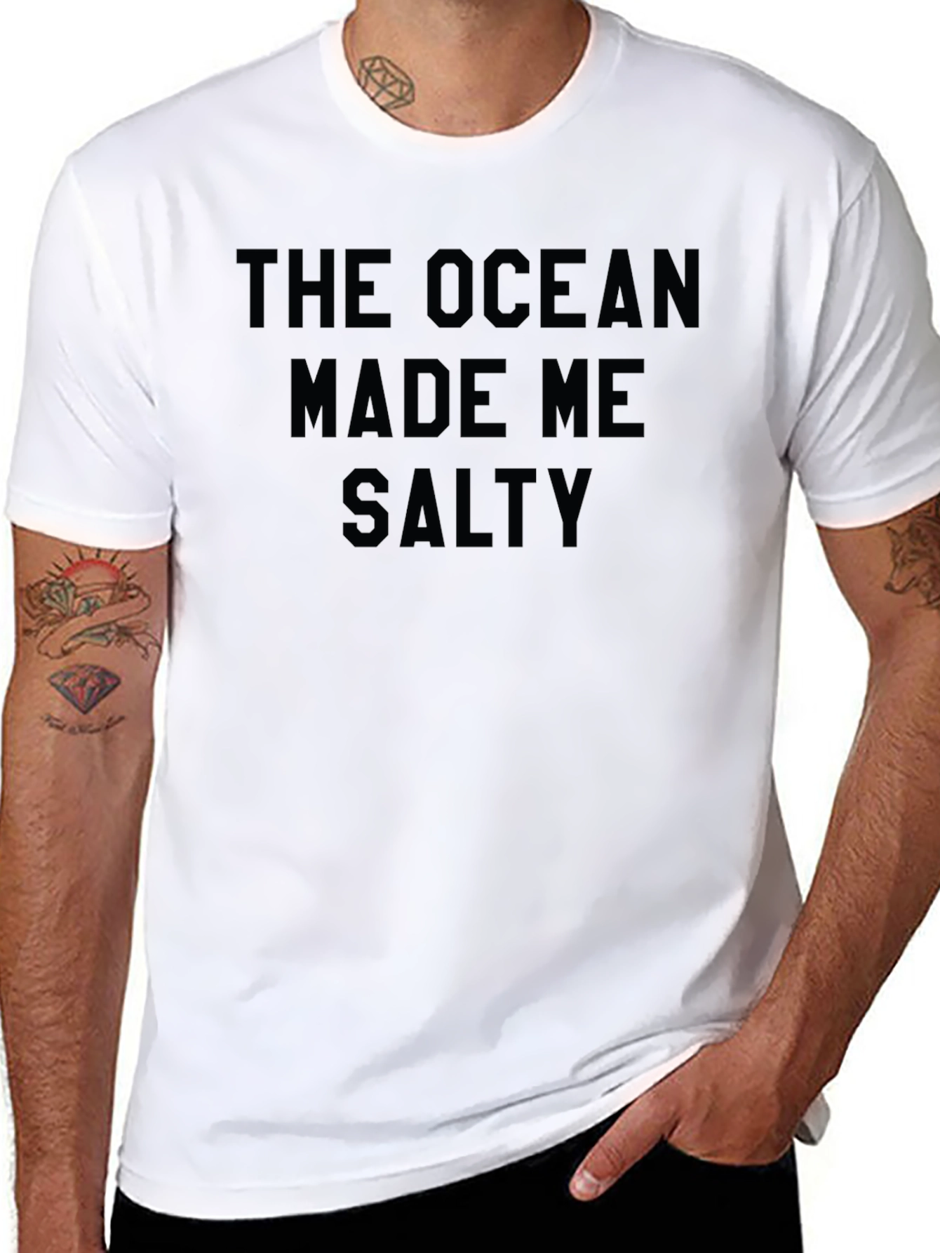 The Ocean Made Me Salty - Graphic T-Shirt
