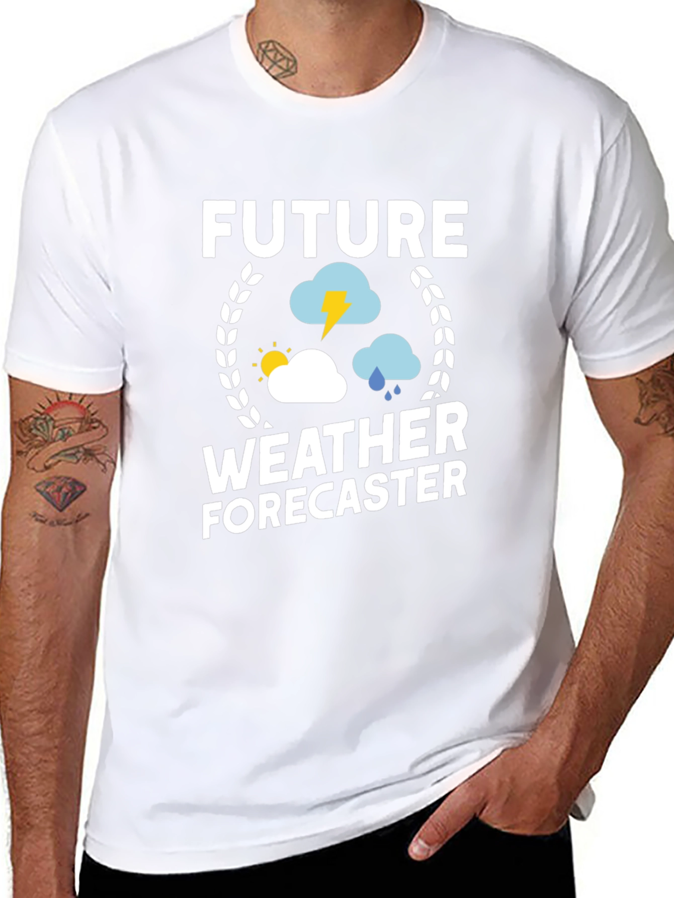 Future Weather Forecaster Black Graphic Tee Shirt