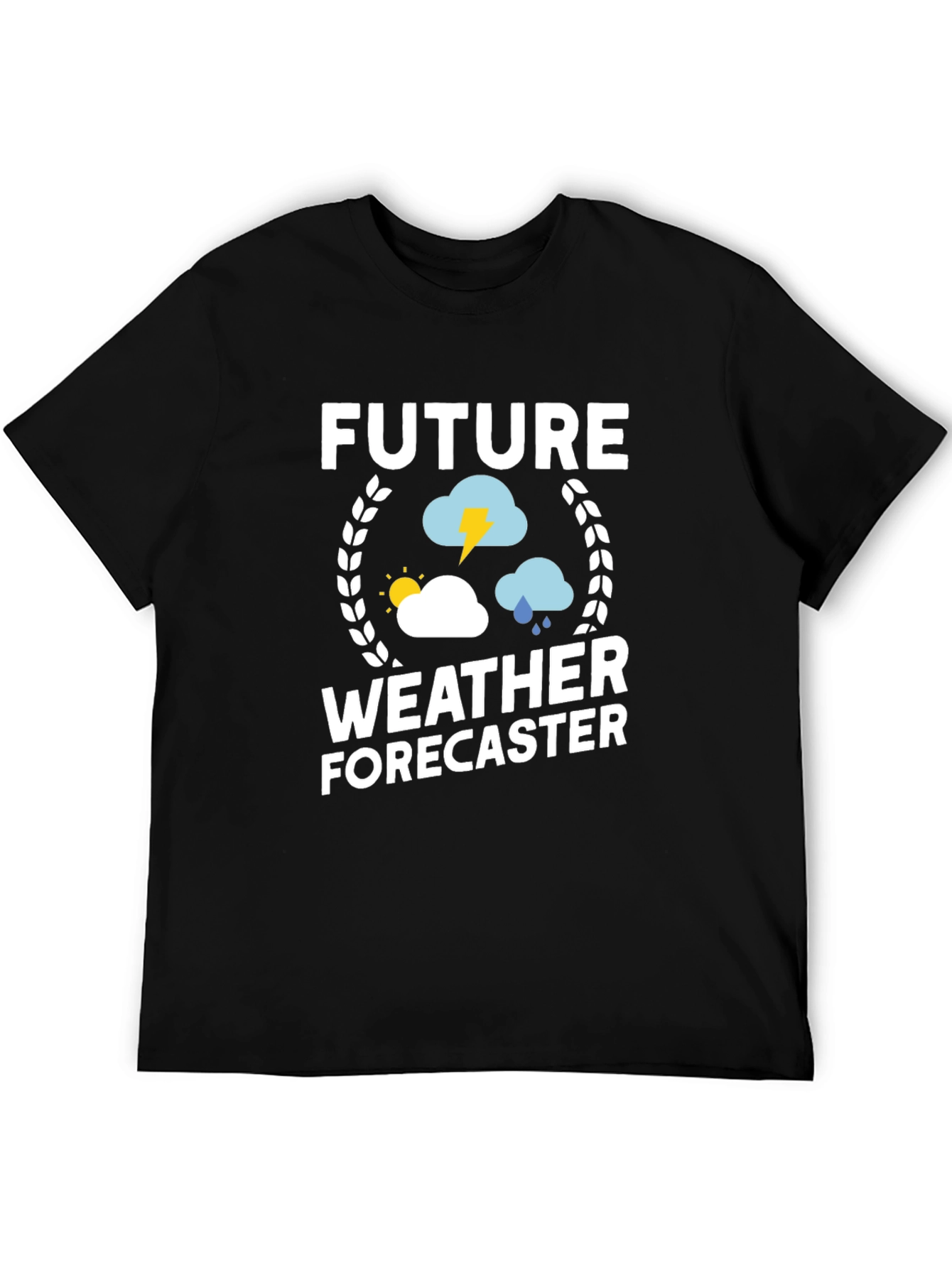 Future Weather Forecaster Black Graphic Tee Shirt